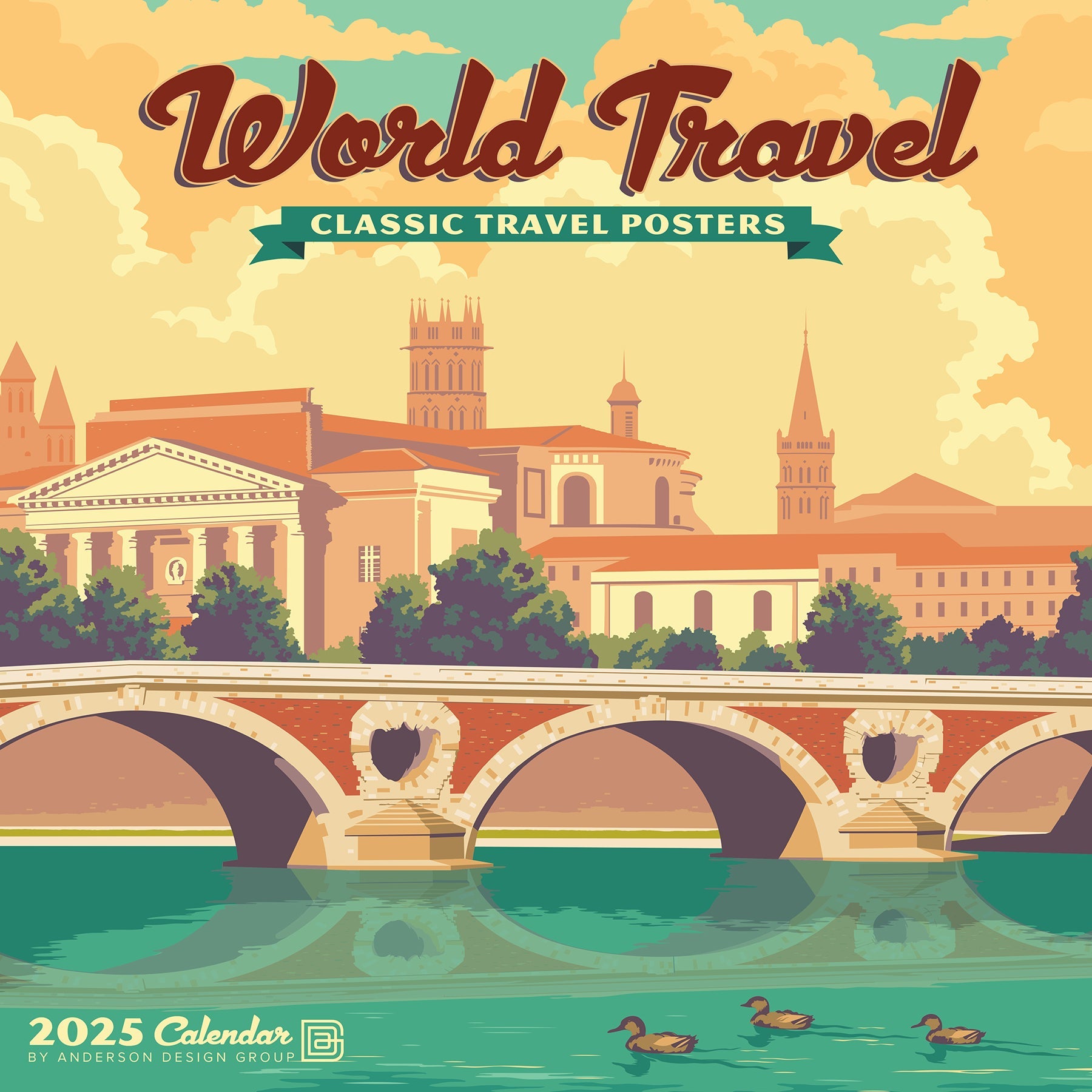 2025 World Travel (ADG) - Square Wall Calendar