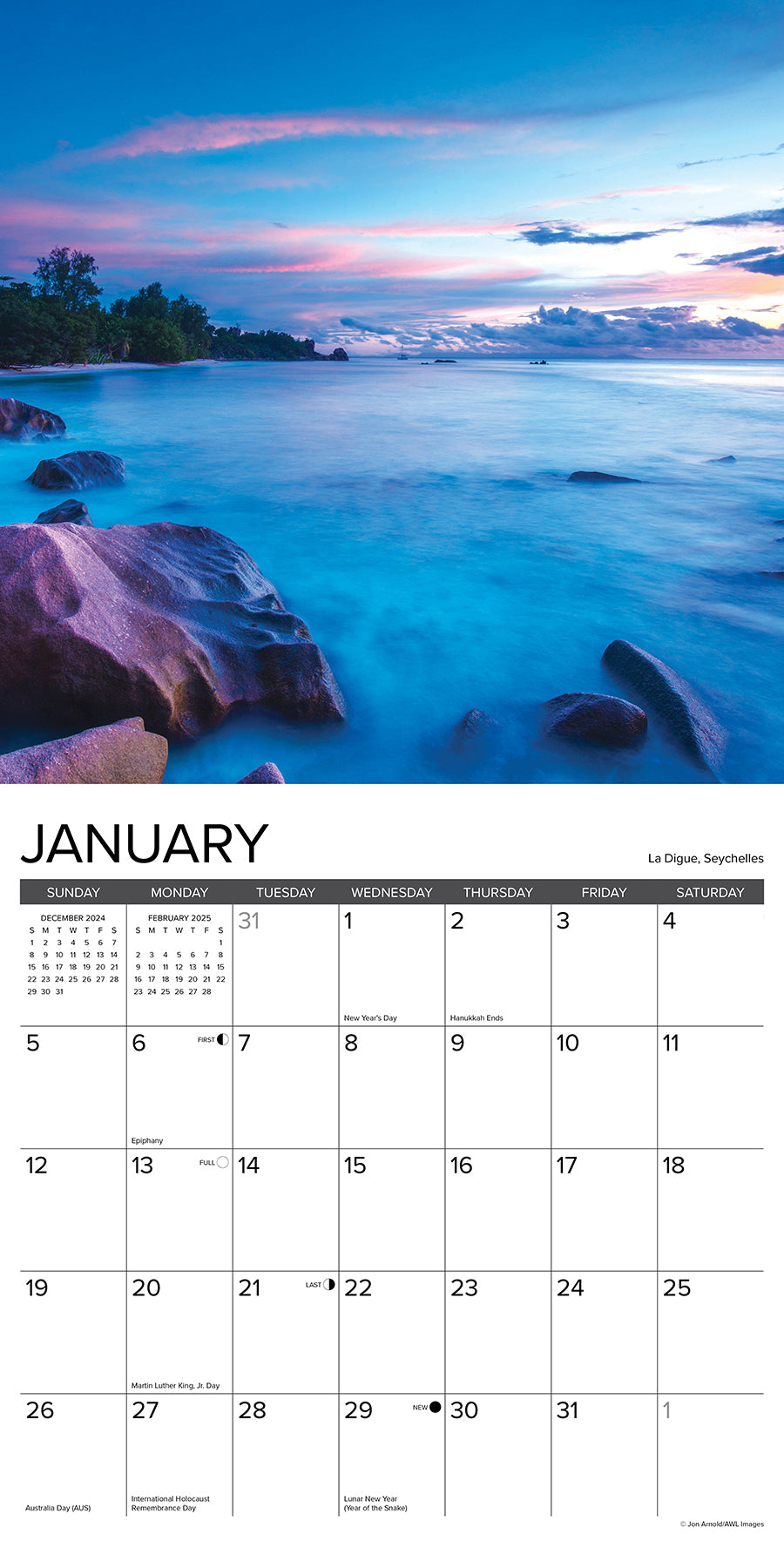 2025 Ah,The Beach! - Square Wall Calendar