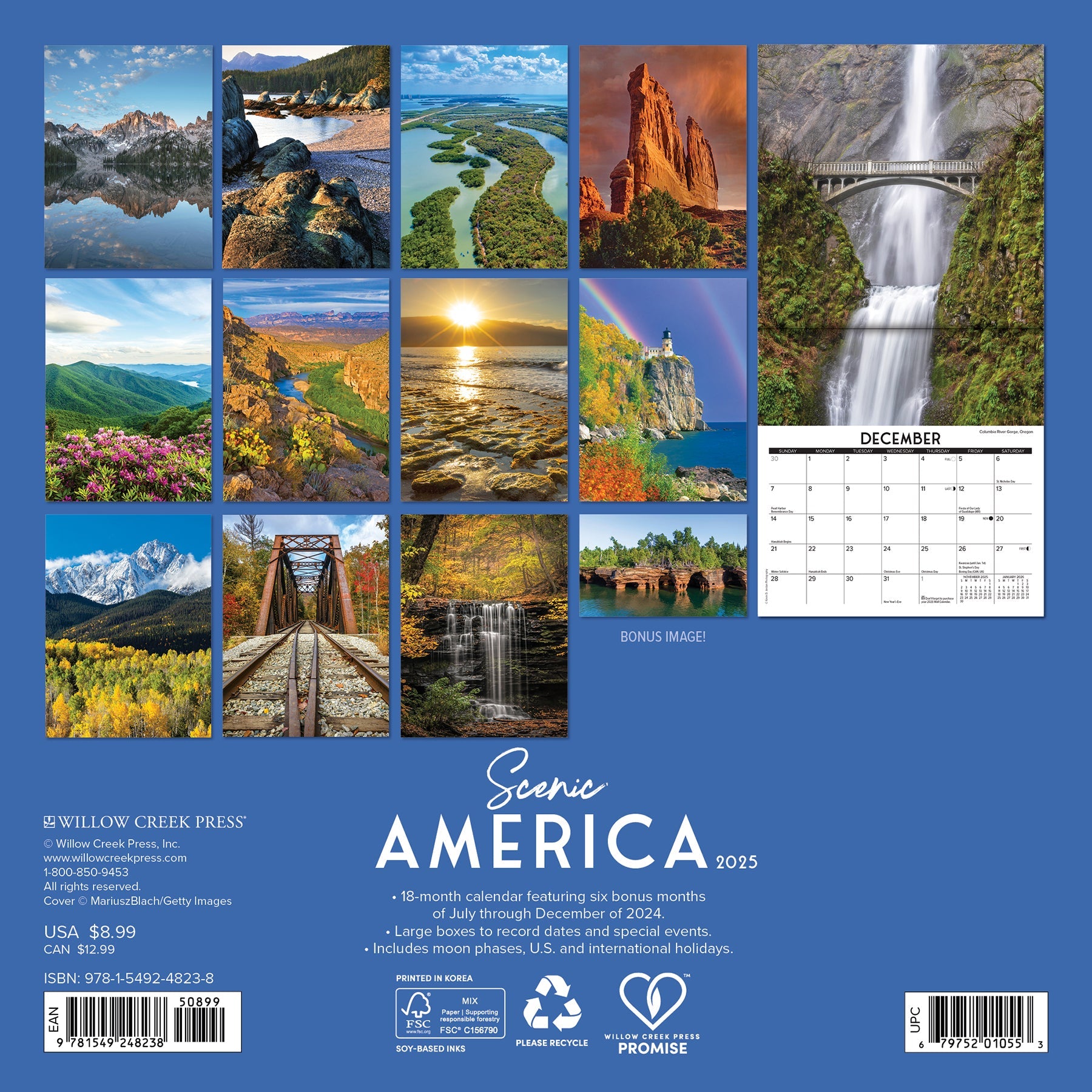 2025 Scenic America - Mini Wall Calendar