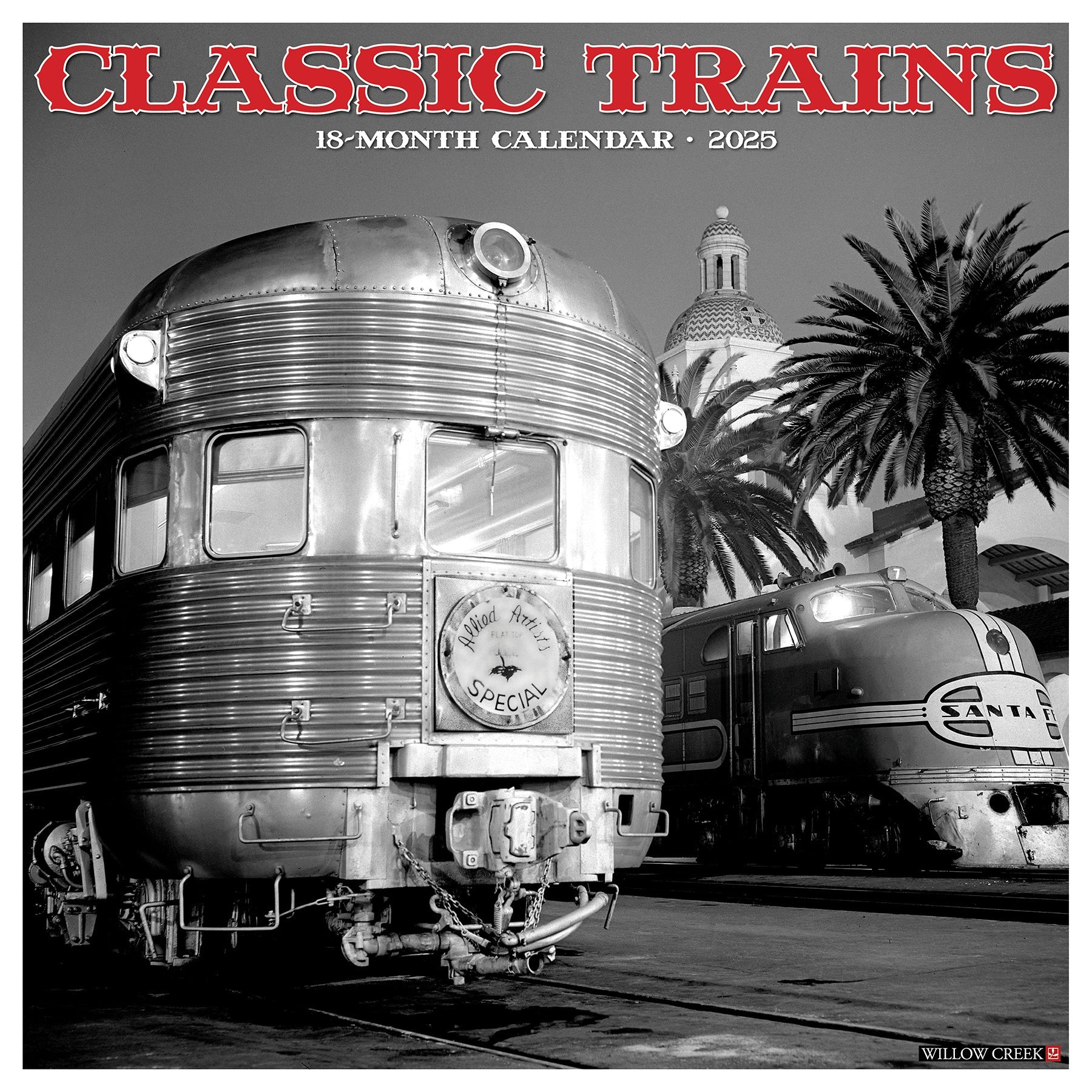 2025 Classic Trains - Square Wall Calendar