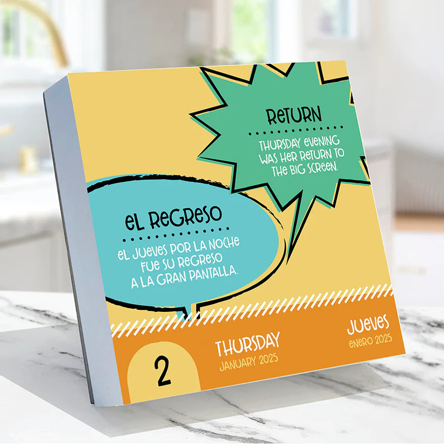 2025 Spanish Words - Daily Boxed Page-A-Day Calendar