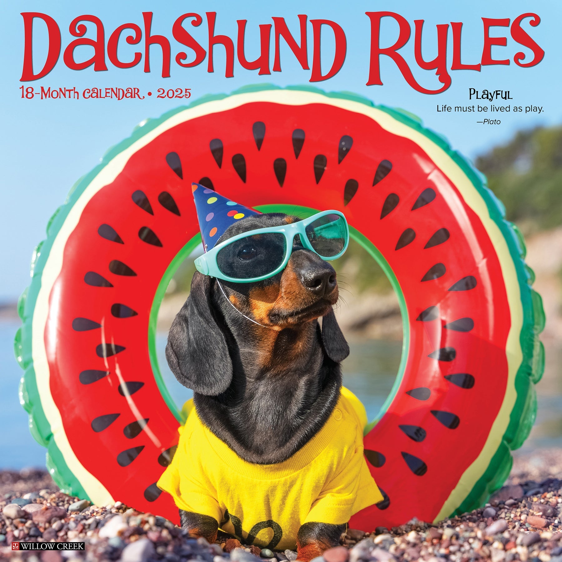 2025 Dachshund Rules - Square Wall Calendar