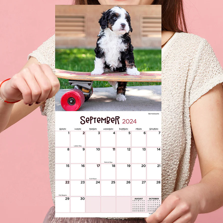 2024 Puppies - Mini Wall Calendar