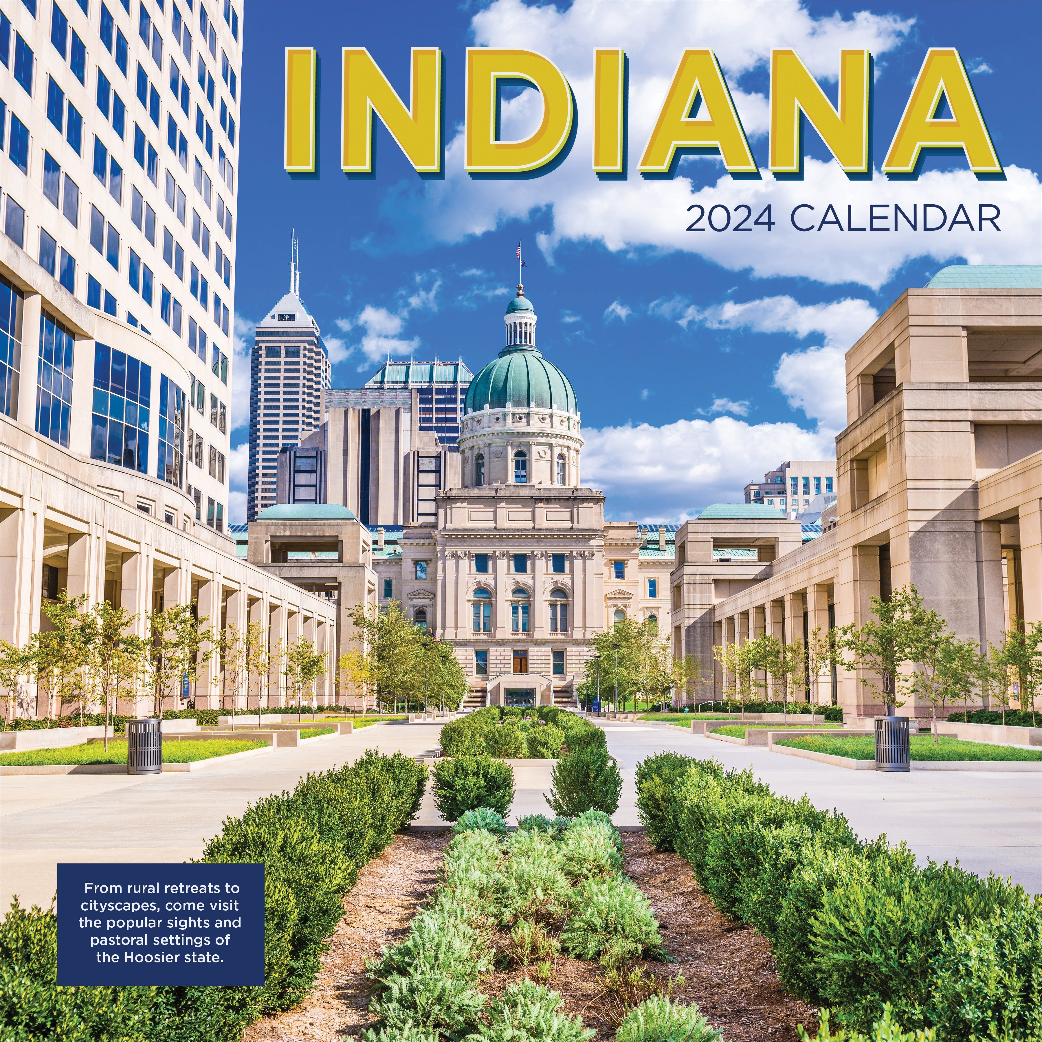 2024 Indiana - Square Wall Calendar