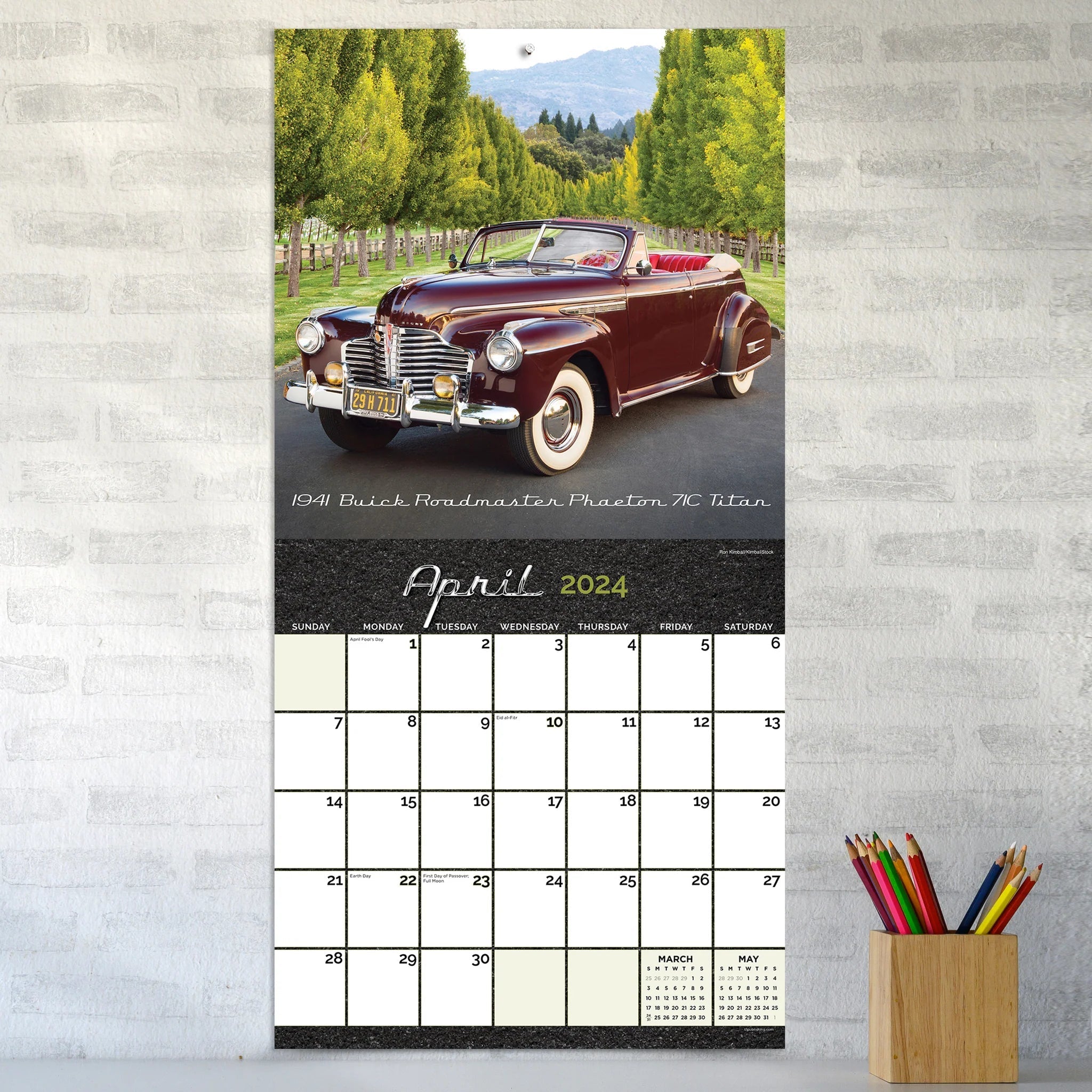 2024 Classic Cars (by TF Publishing) - Square Wall Calendar