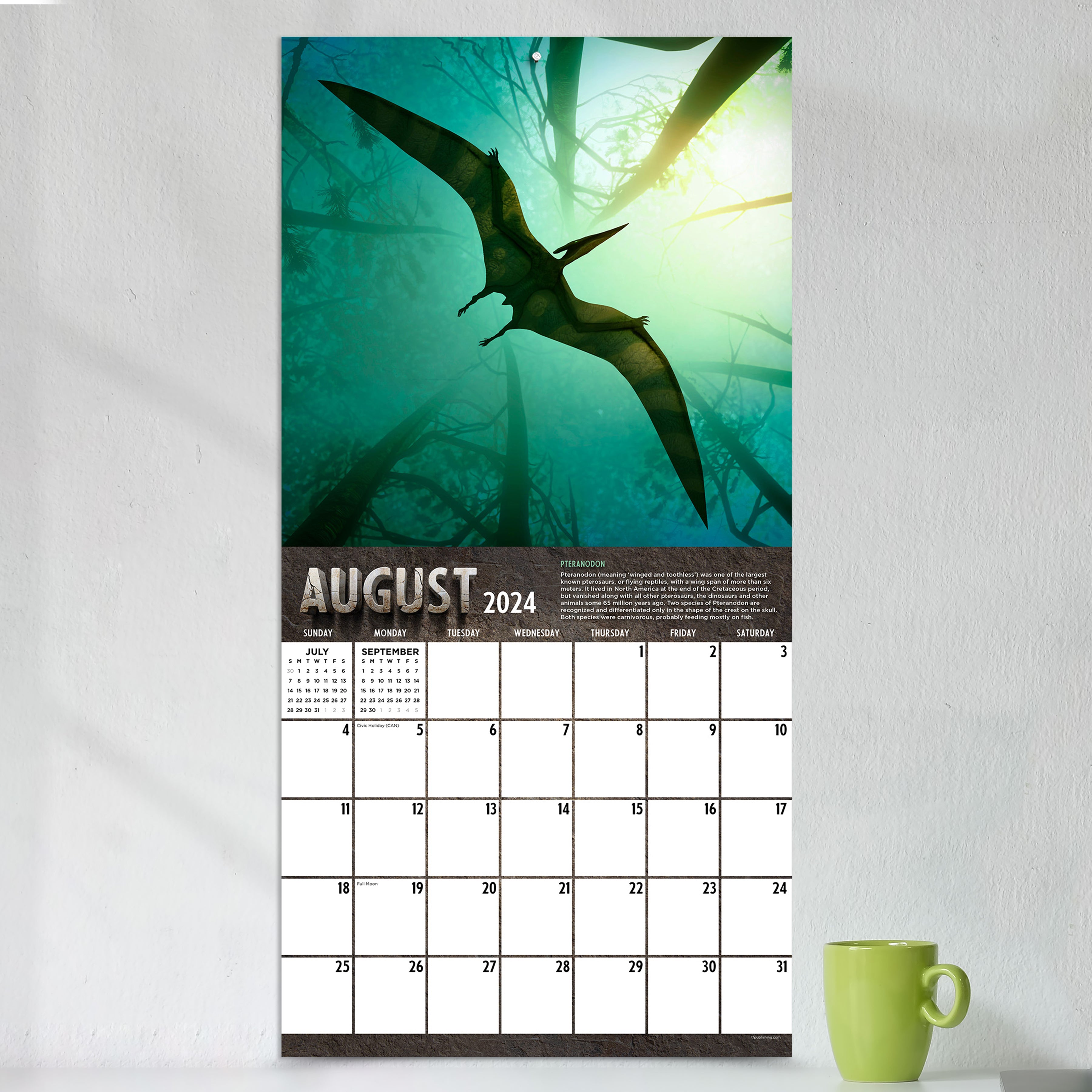 2024 Dinosaurs (by TF Publishing) - Square Wall Calendar
