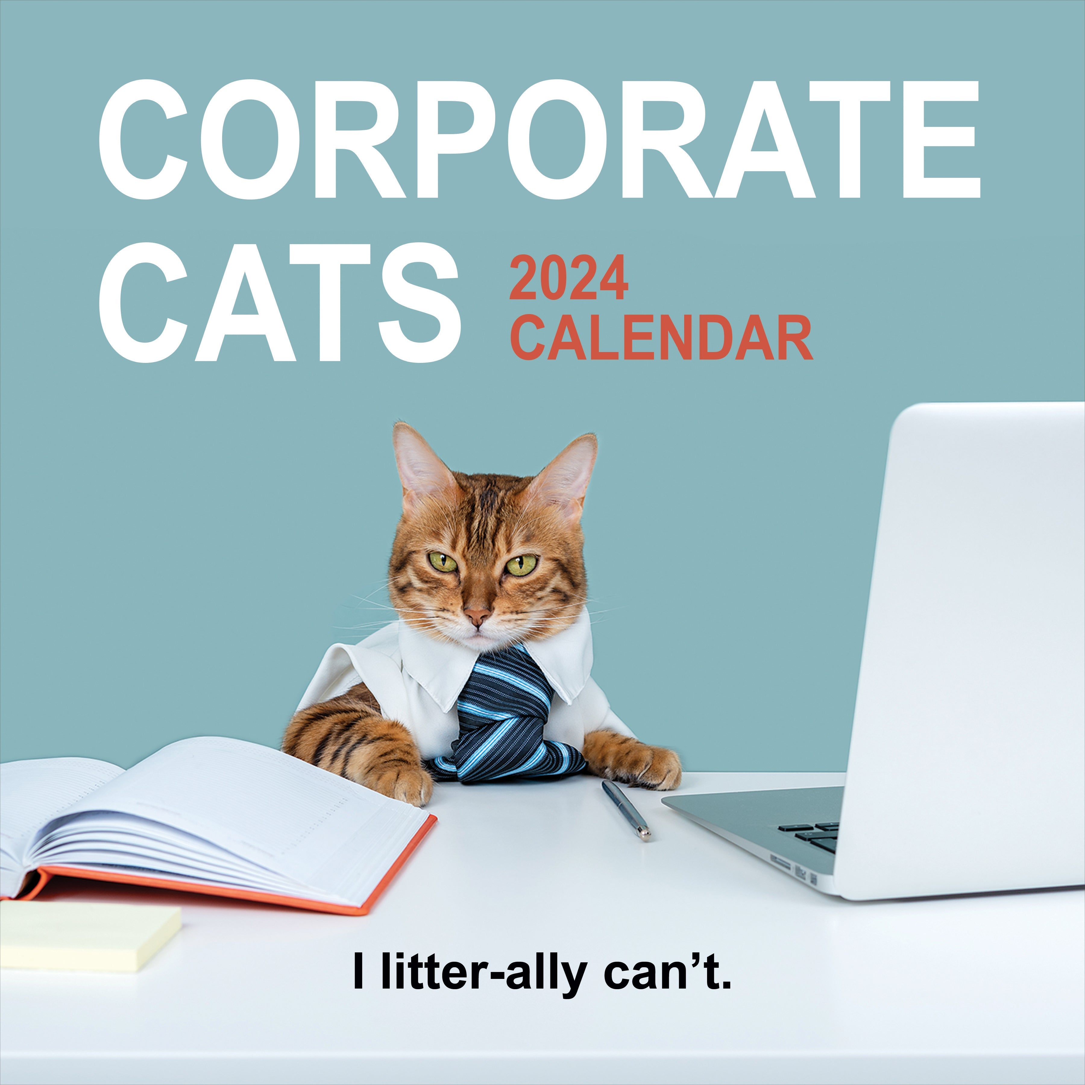 2024 Corporate Cats - Square Wall Calendar