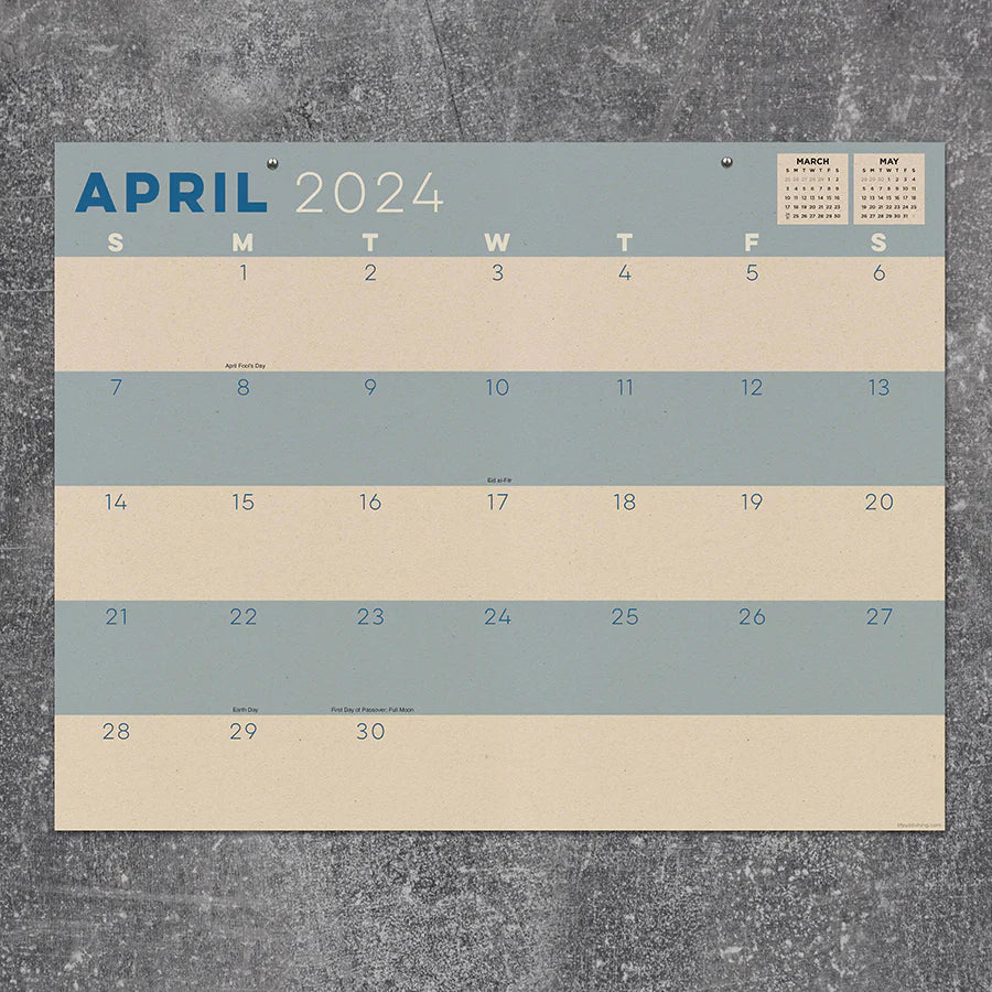2024 Kraft - Medium Monthly Desk Pad Blotter Calendar