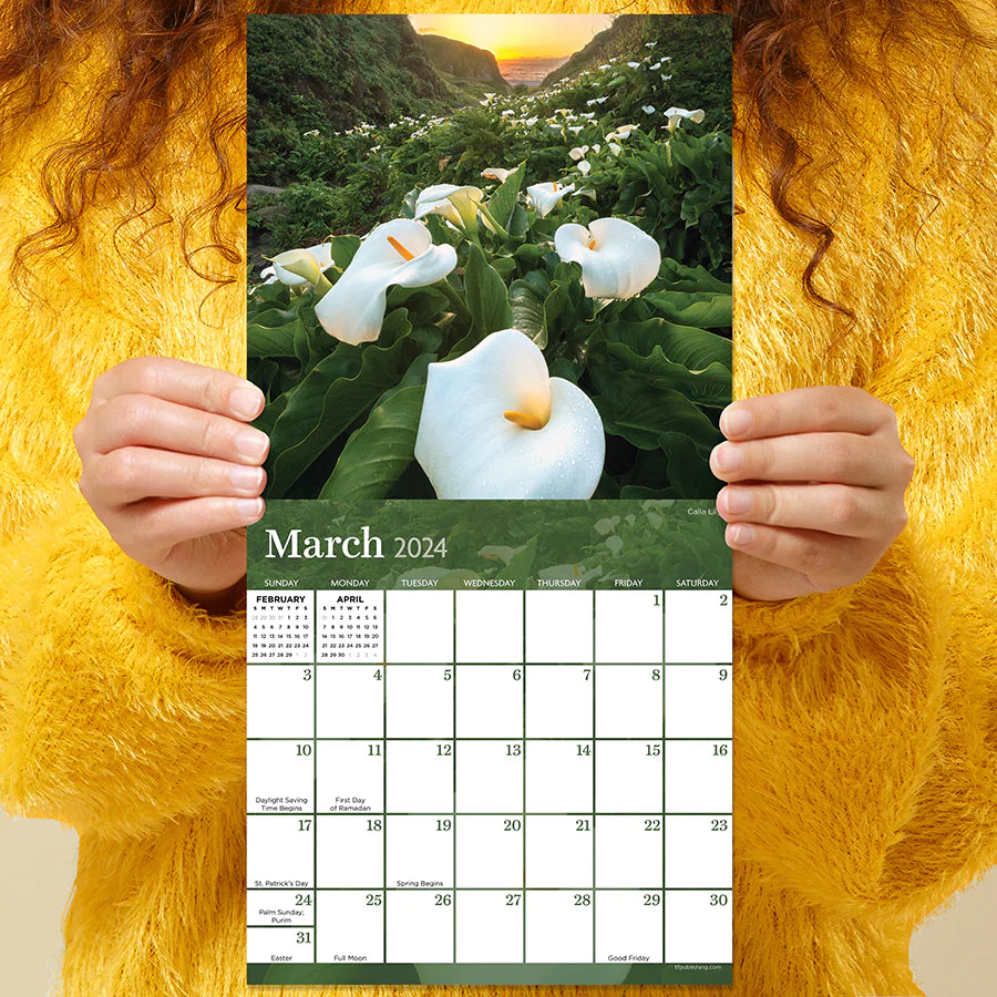 2024 Flowers - Mini Wall Calendar