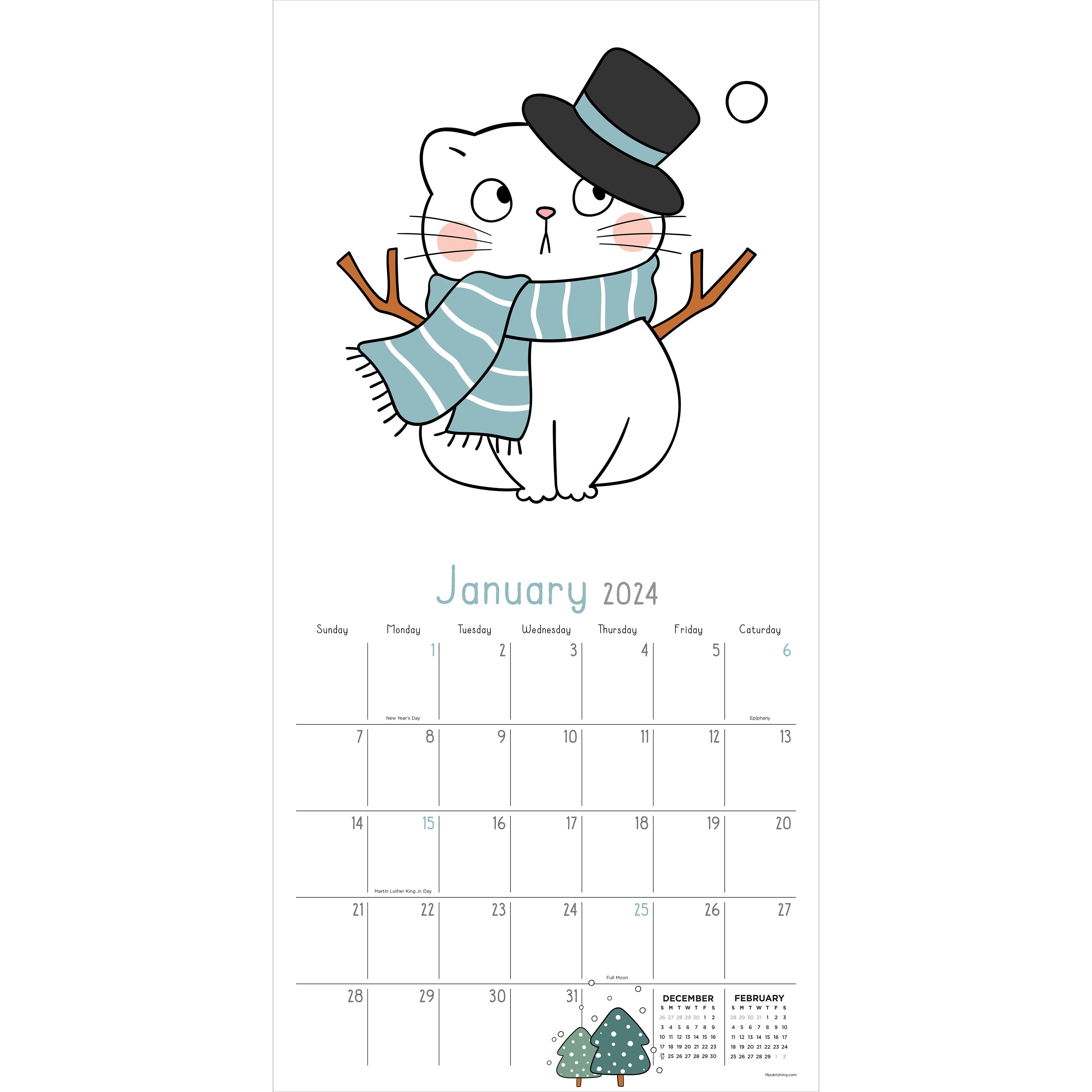 2024 Must Love Cats - Square Wall Calendar