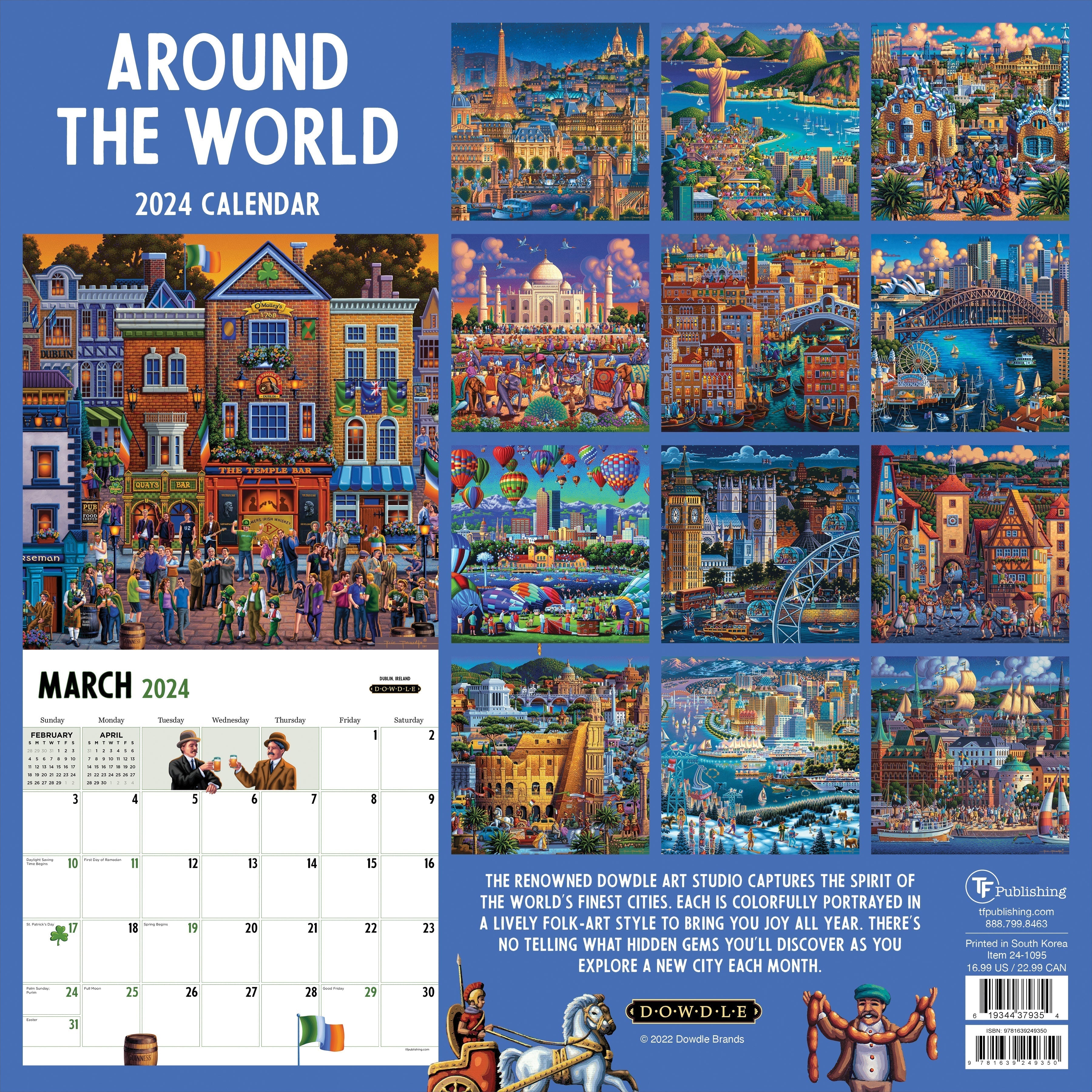 2024 Around the World - Square Wall Calendar