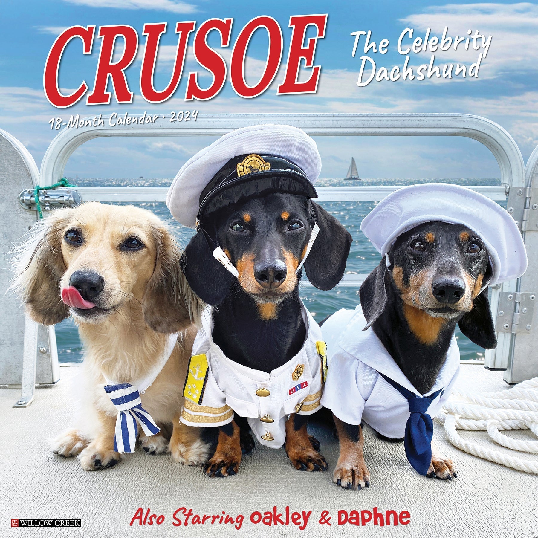2024 Crusoe the Celebrity Dachshund - Wall Calendar