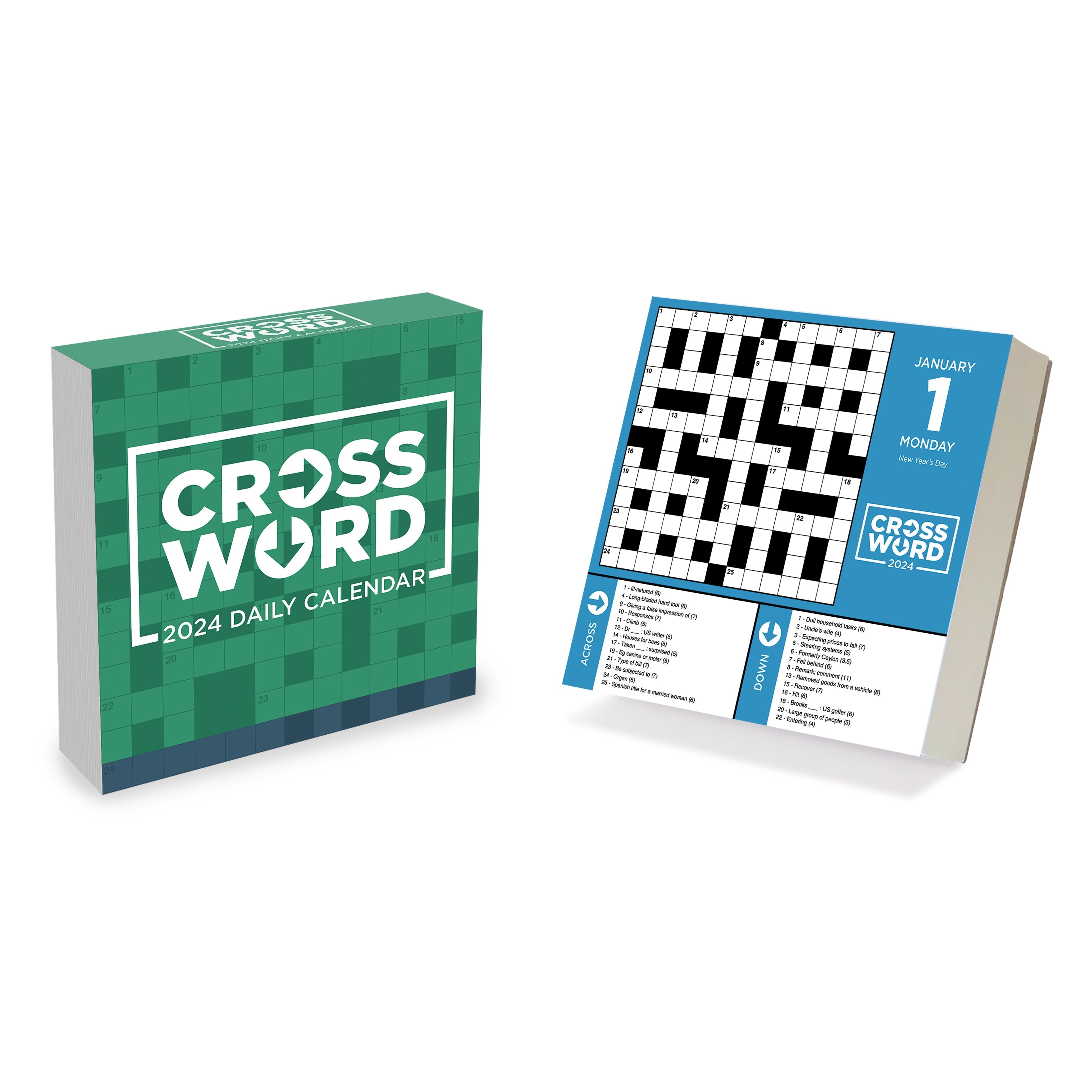 2024 Crossword Puzzles - Daily Boxed Page-A-Day  Calendar