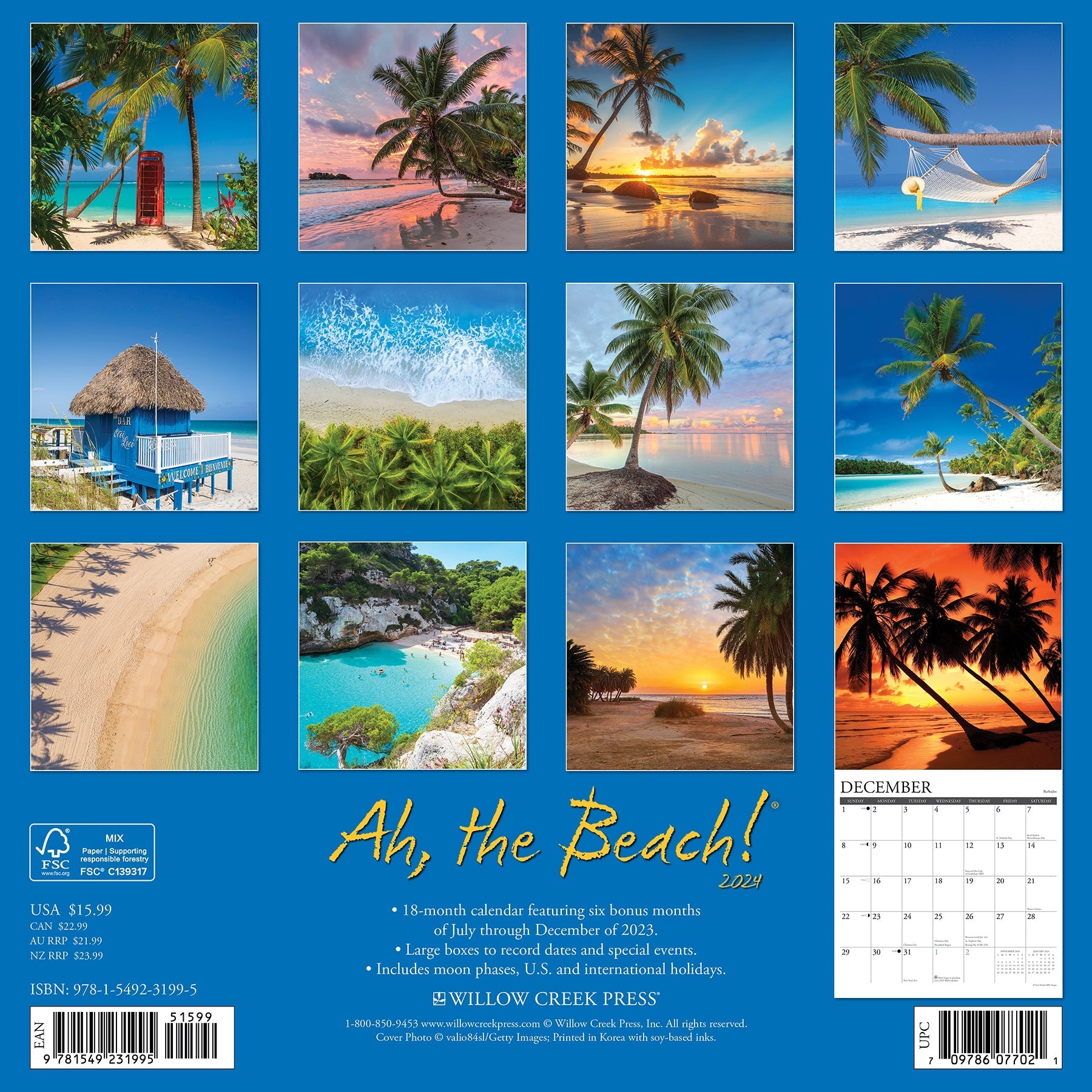 2024 Ah, The Beach! - Wall Calendar