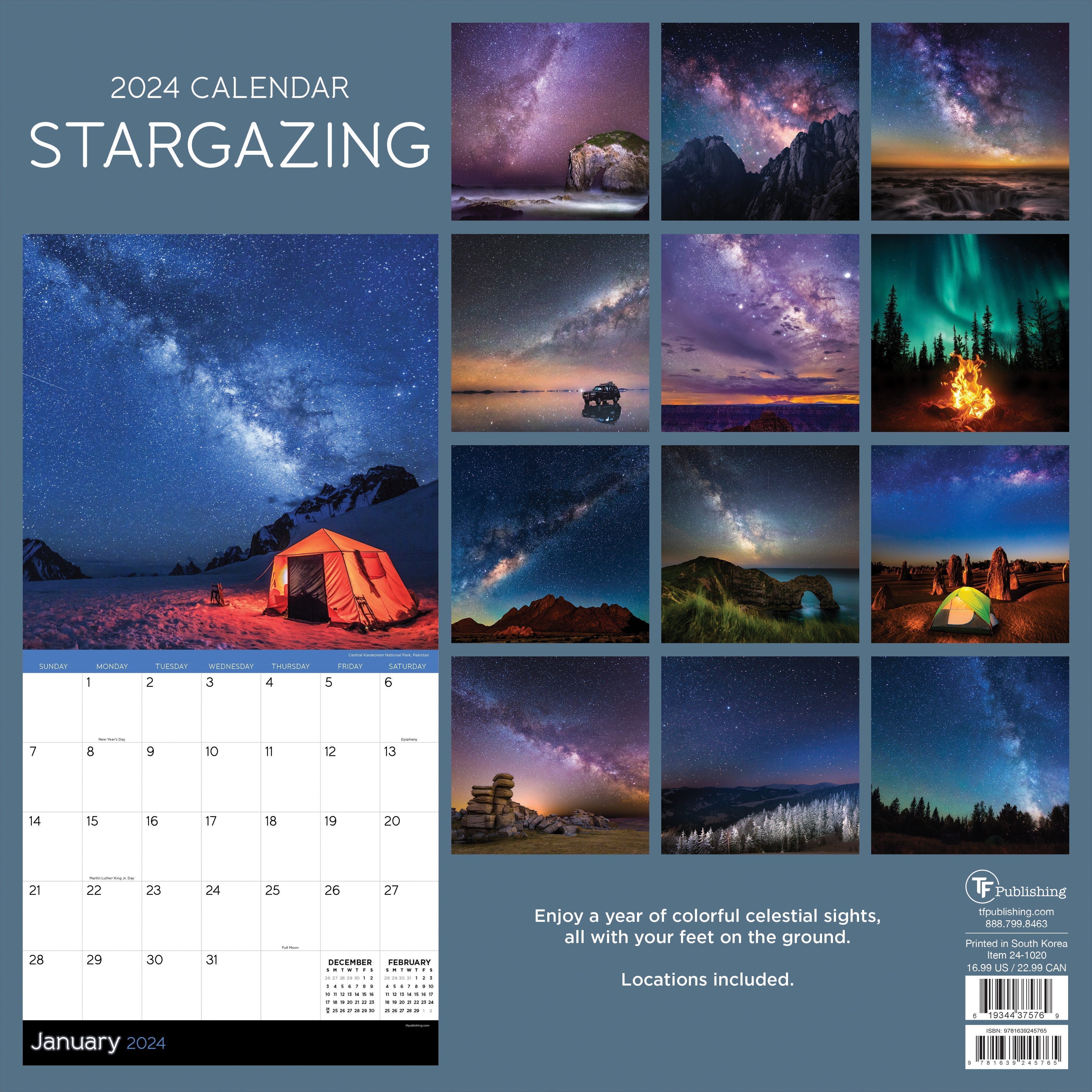 2024 Stargazing - Square Wall Calendar