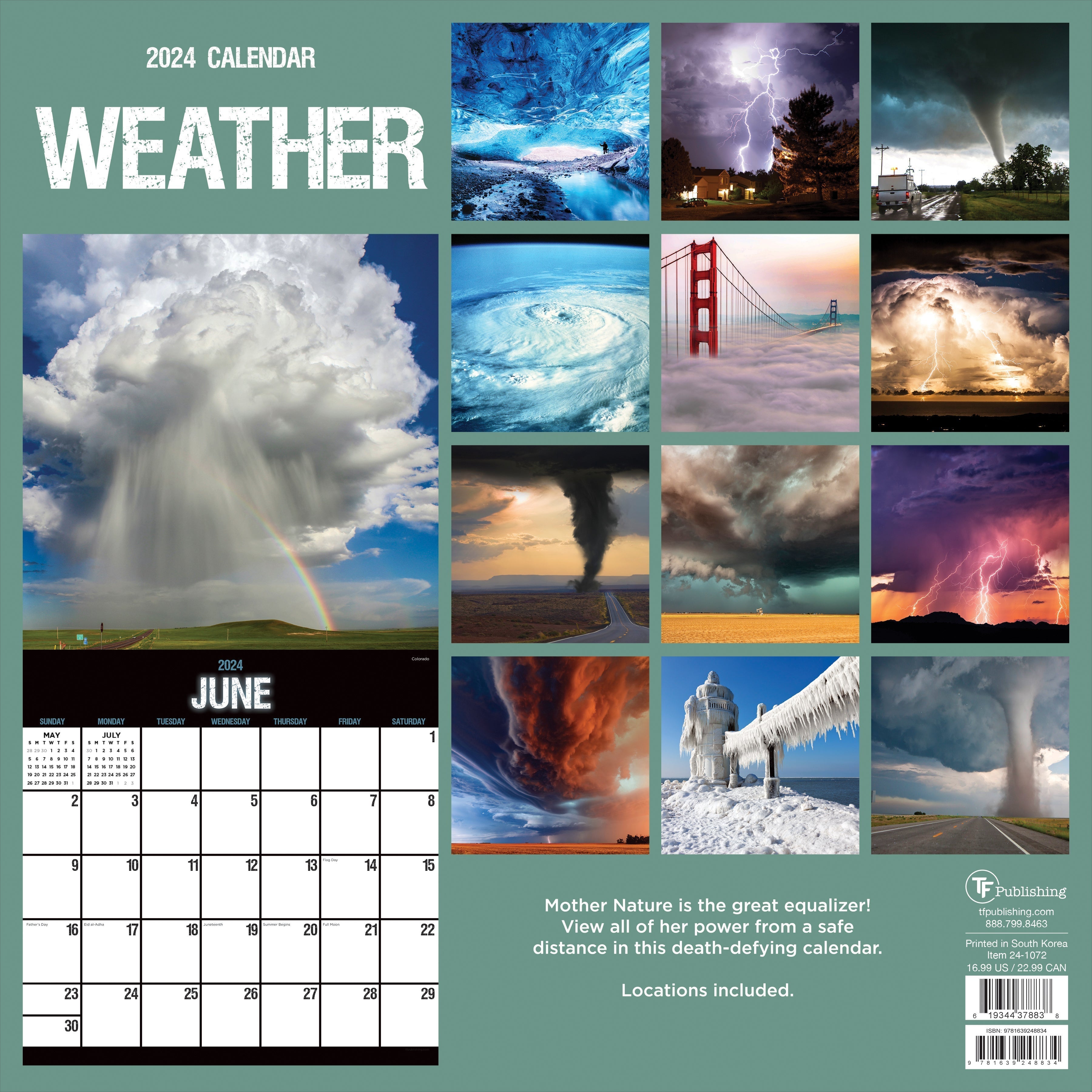 2024 Weather - Square Wall Calendar