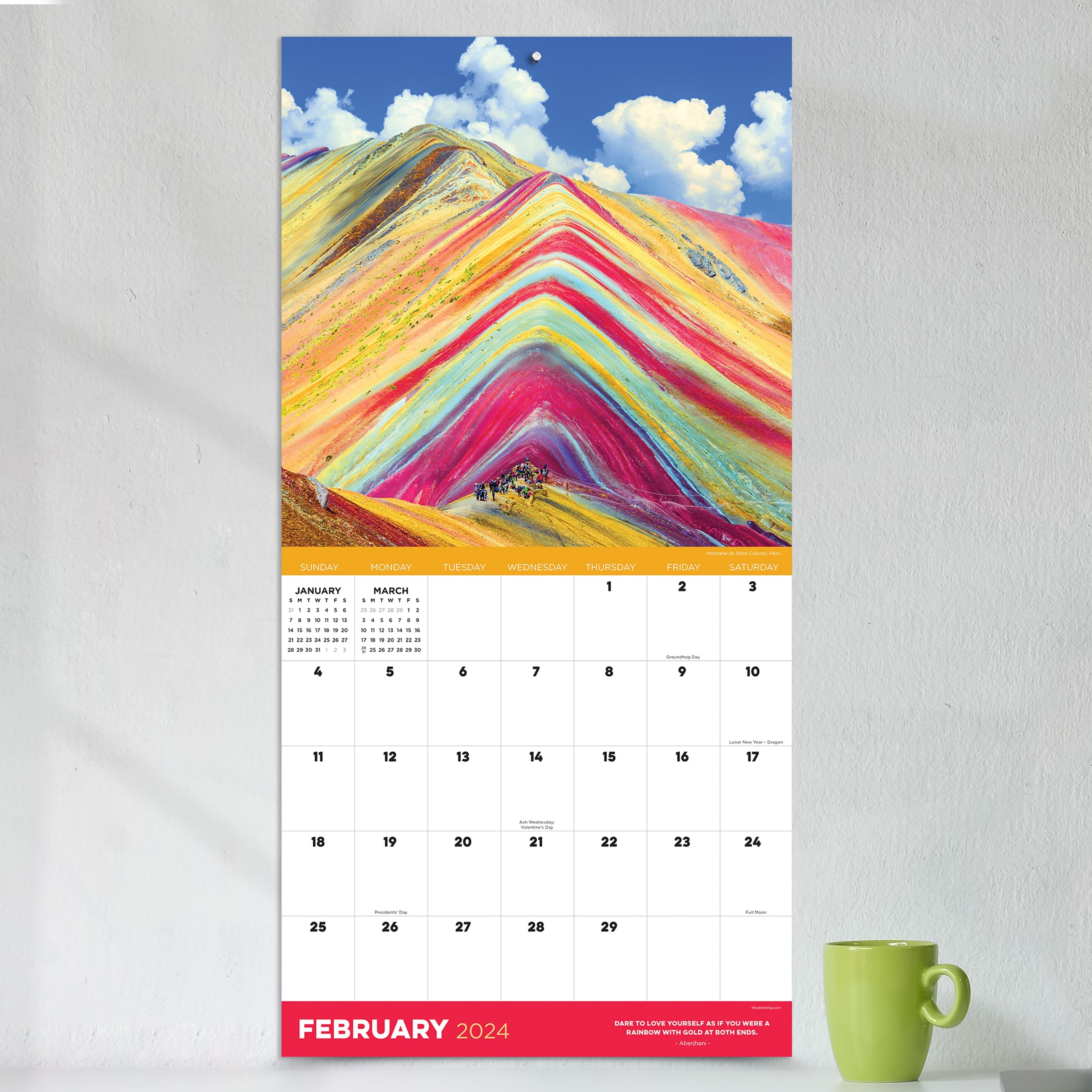 2024 Destination: Rainbow - Square Wall Calendar