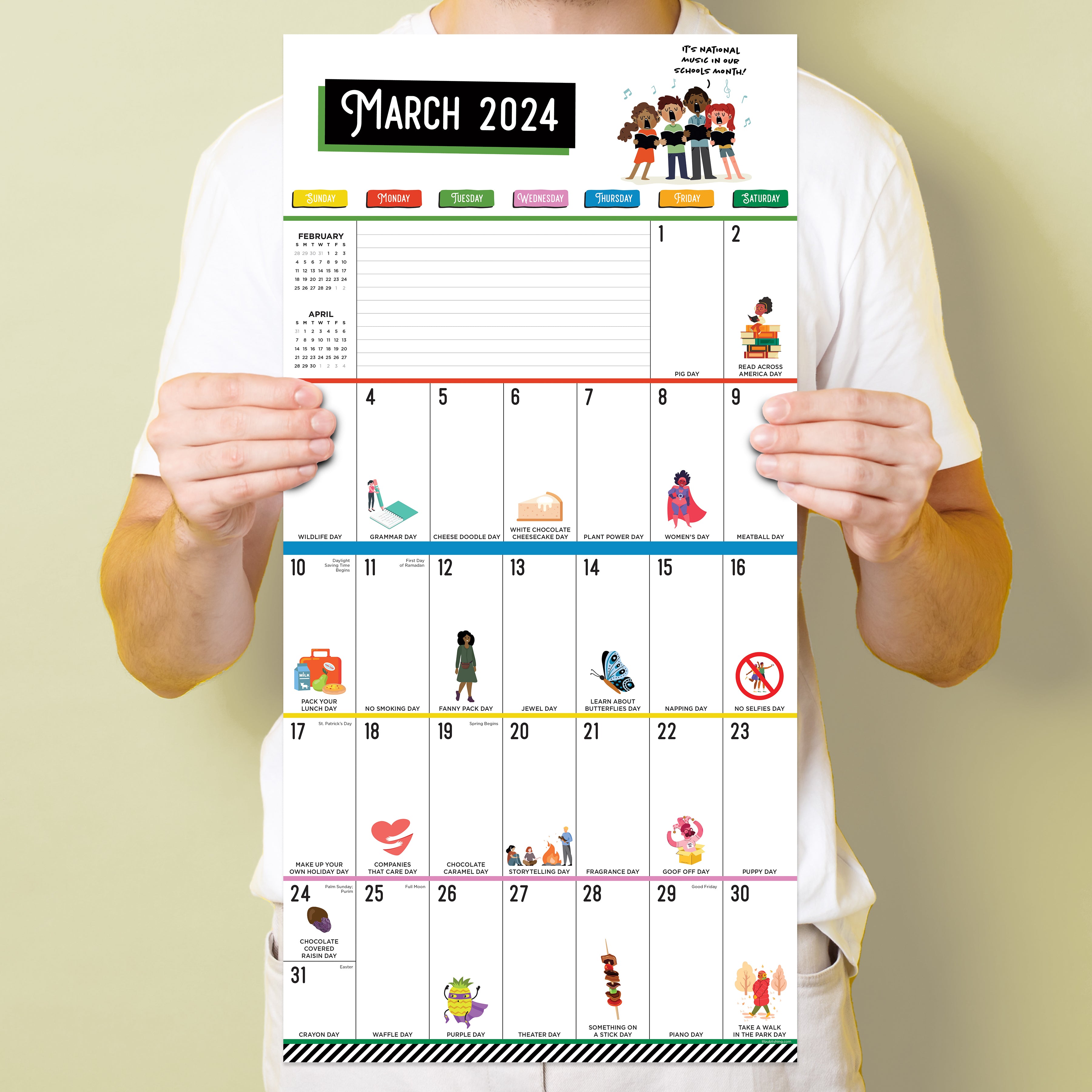 2024 Every Day's A Holiday - Square Wall Calendar