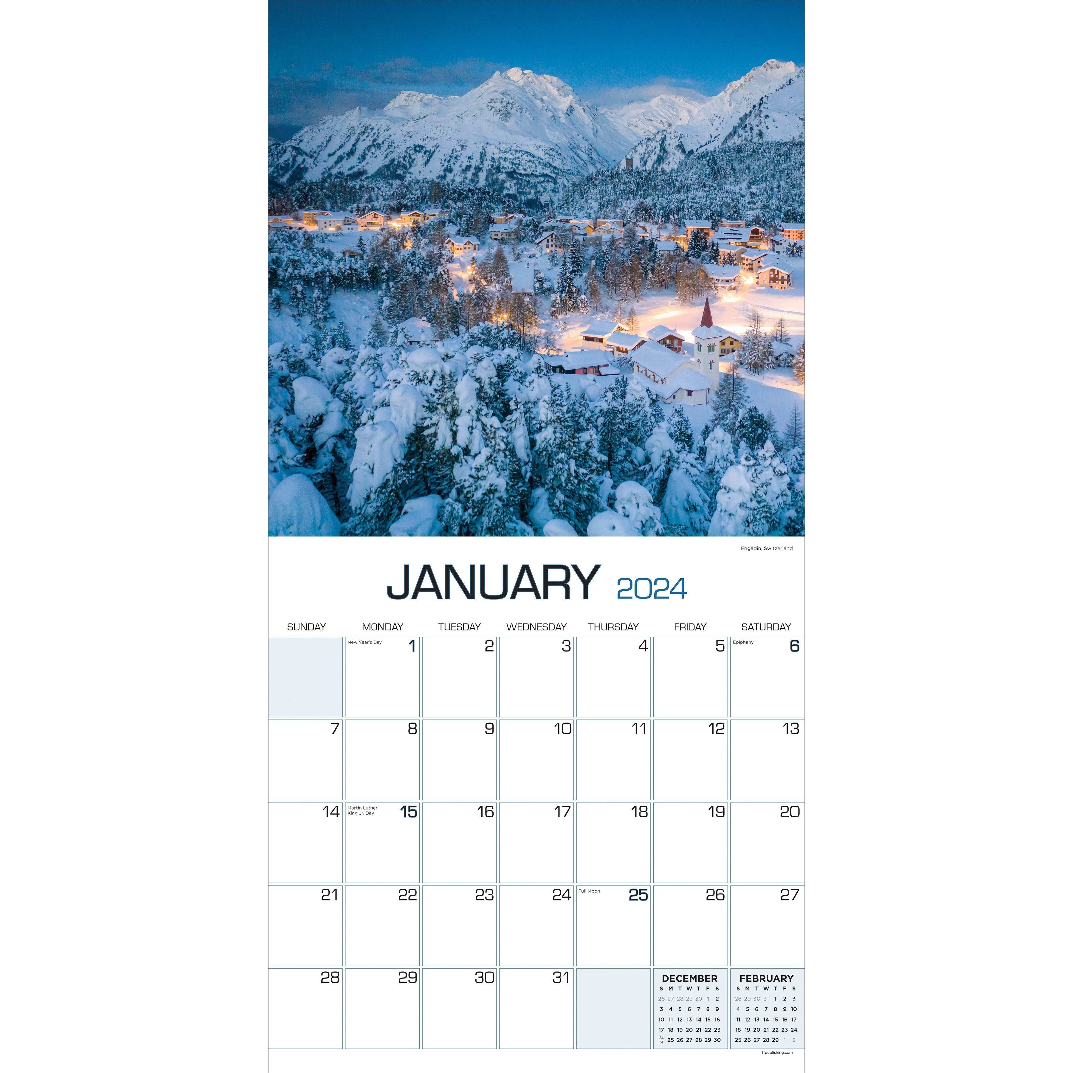 2024 Europe - Square Wall Calendar