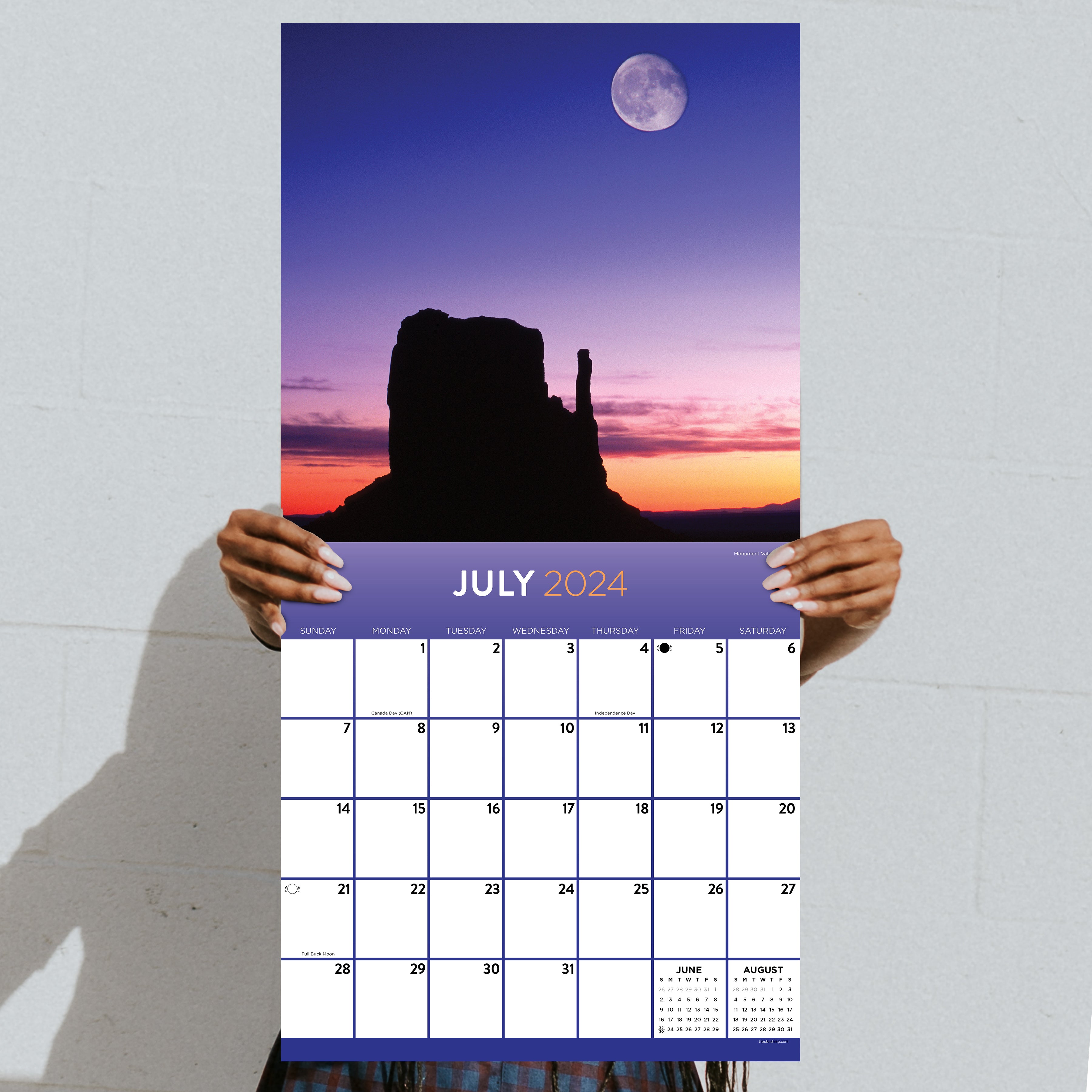 2024 Moons - Square Wall Calendar