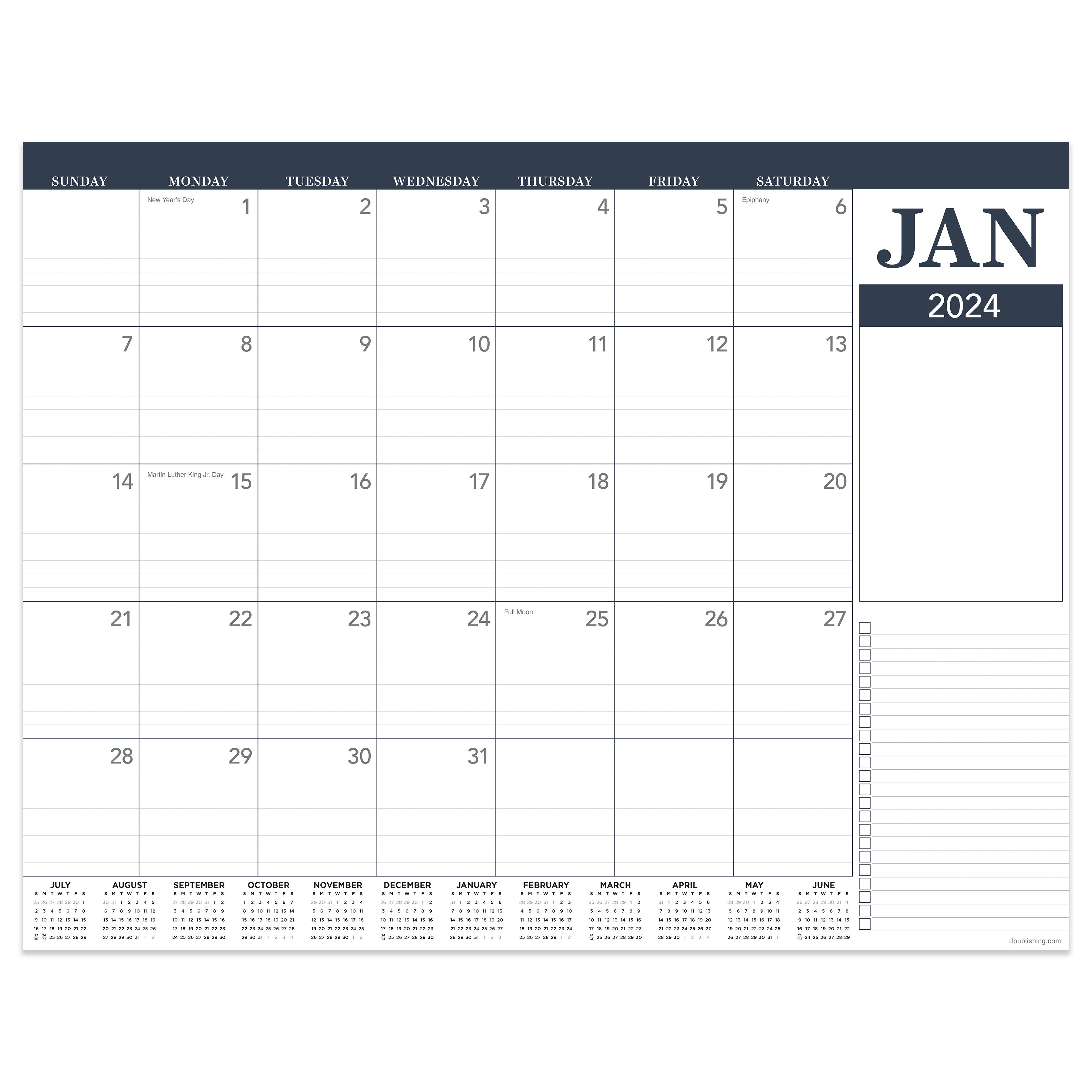 2024 Professional - Monthly Medium Desk Pad Blotter Calendar