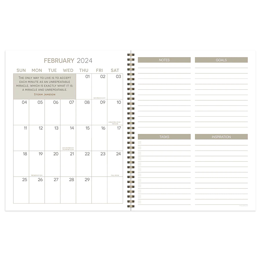 2024 Tranquil Floral - Large Weekly, Monthly Diary/Planner