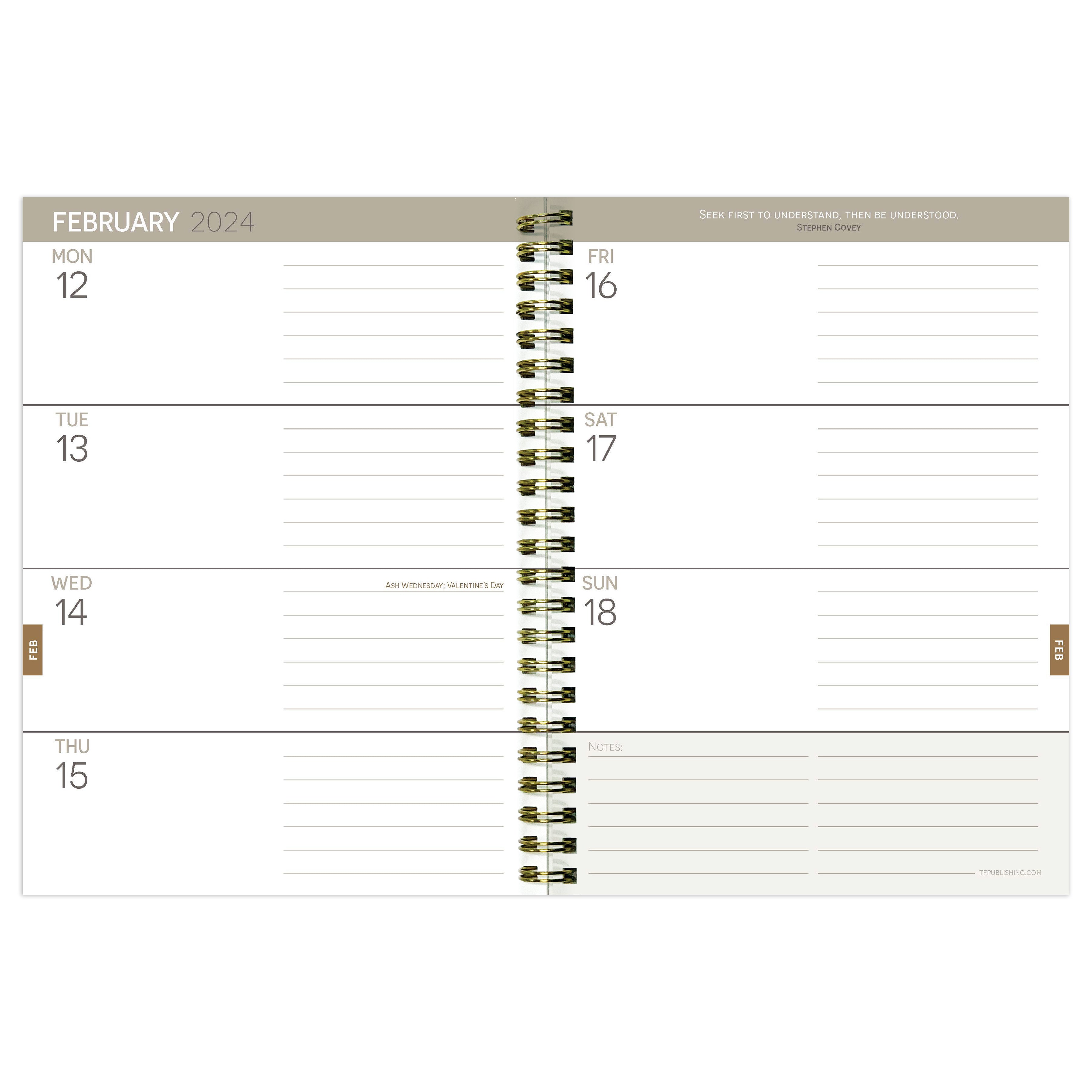 2024 Vintage Botanical - Medium Weekly, Monthly Diary/Planner