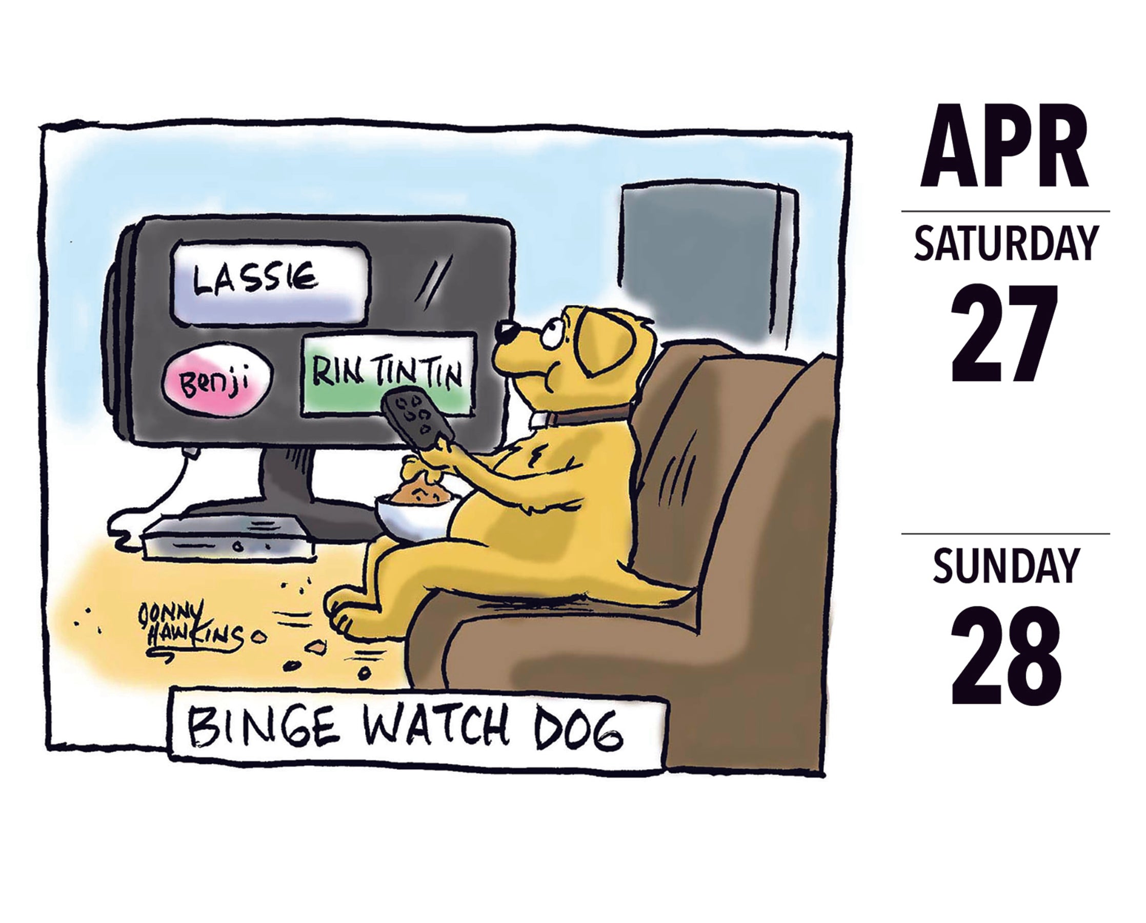 2024 Dog Cartoon-a-Day - Boxed Page A Day Calendar