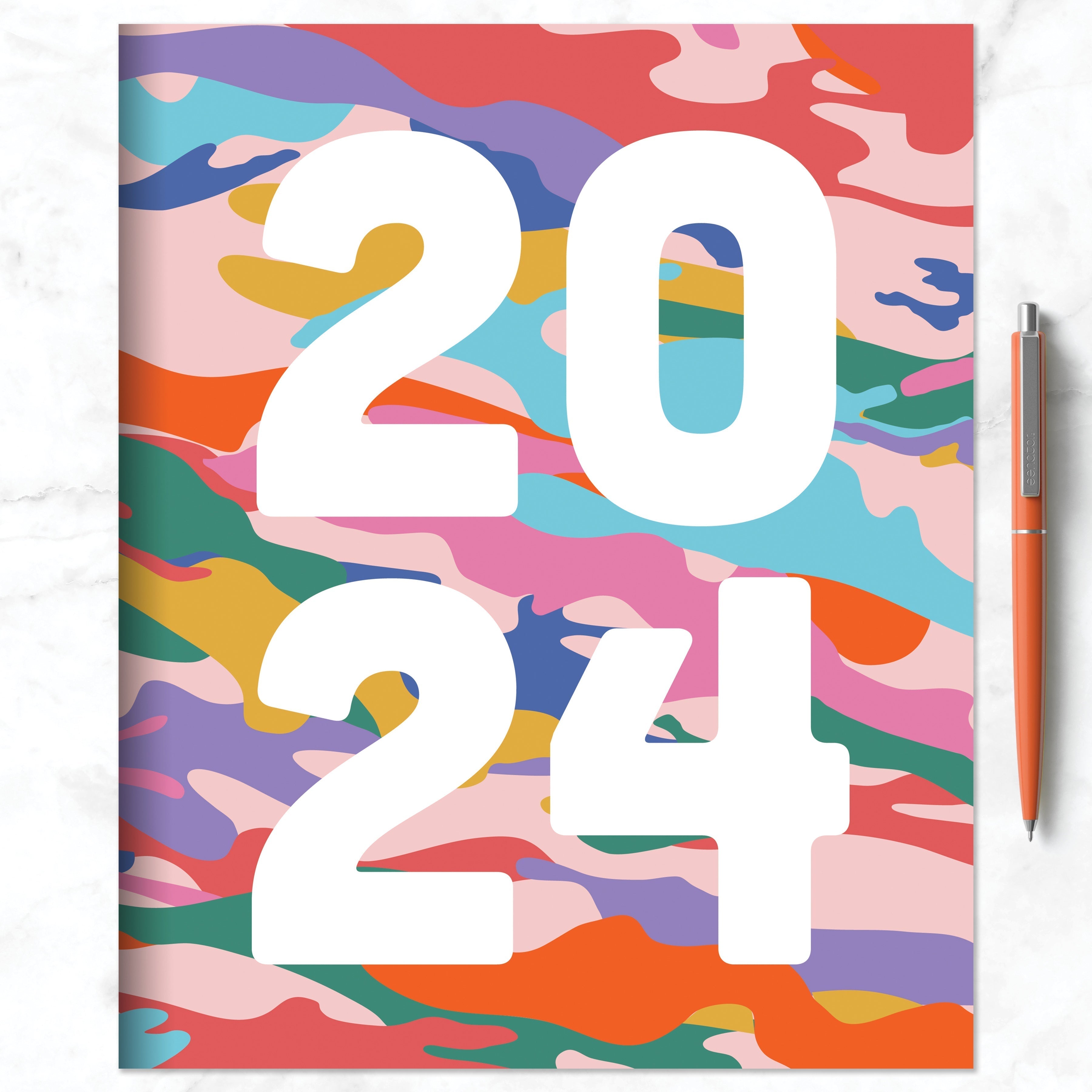 2024 Super Cali Camo - Large Monthly Diary/Planner