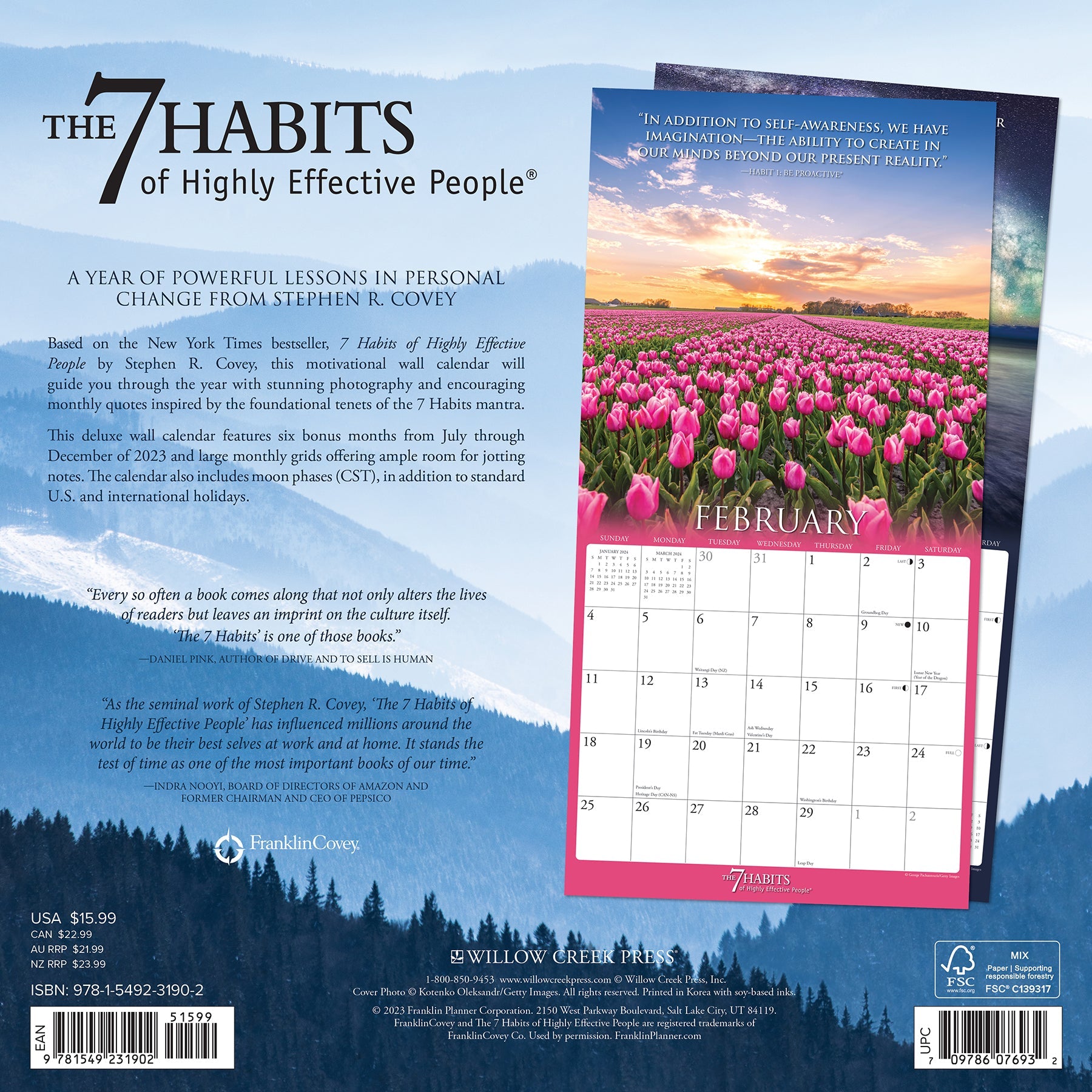 2024 7 Habits of Highly Effective People - Wall Calendar