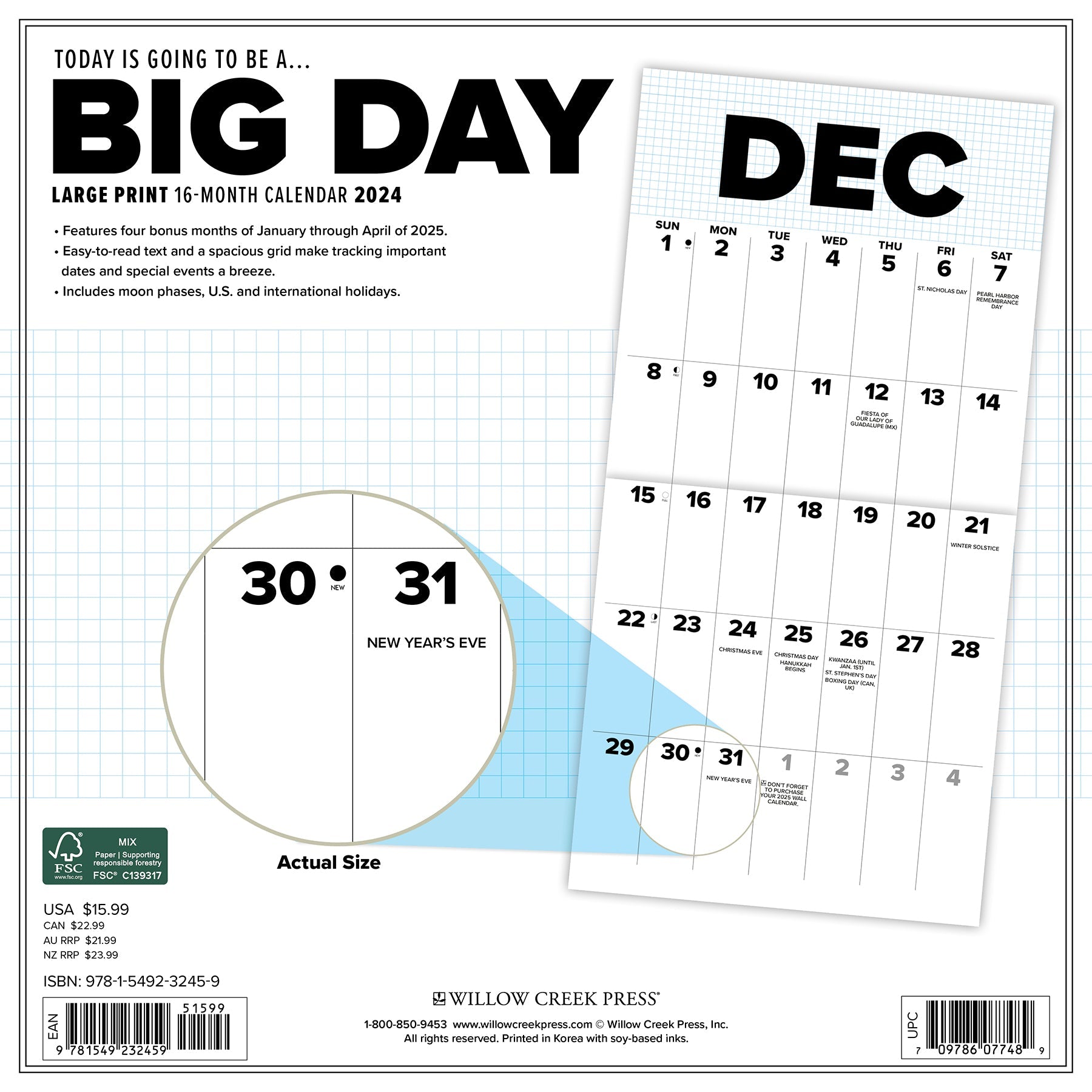 2024 Big Day - Wall Calendar