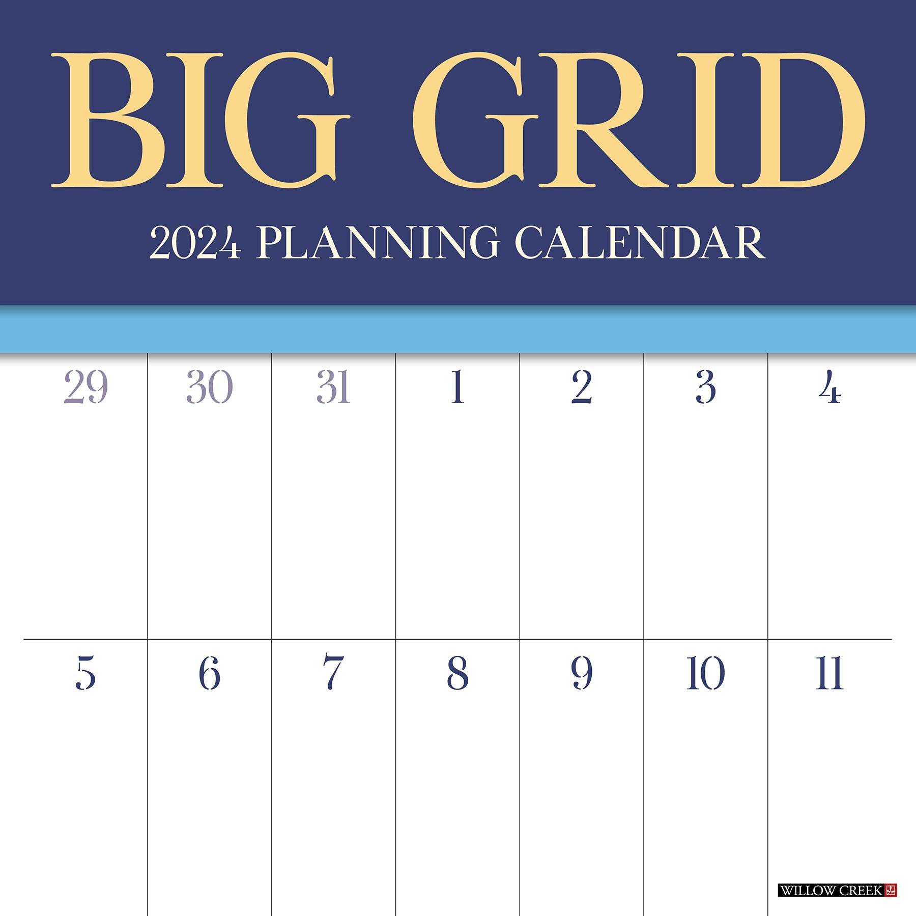 2024 Big Grid  (Jewel) - Wall Calendar