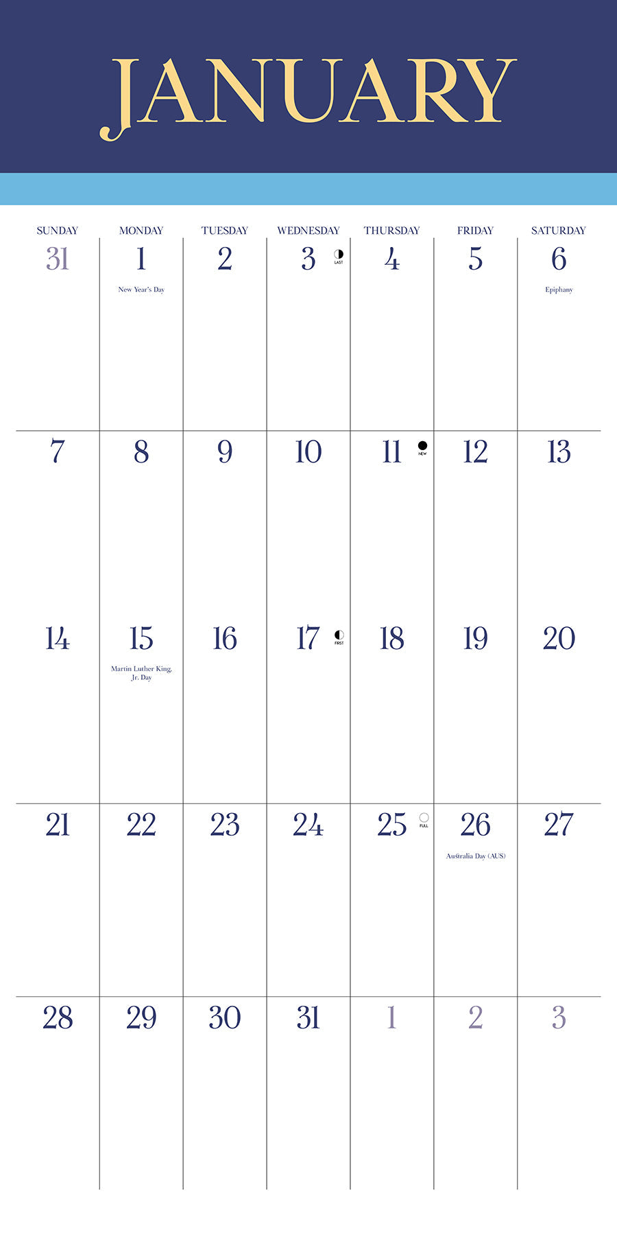 2024 Big Grid  (Jewel) - Wall Calendar