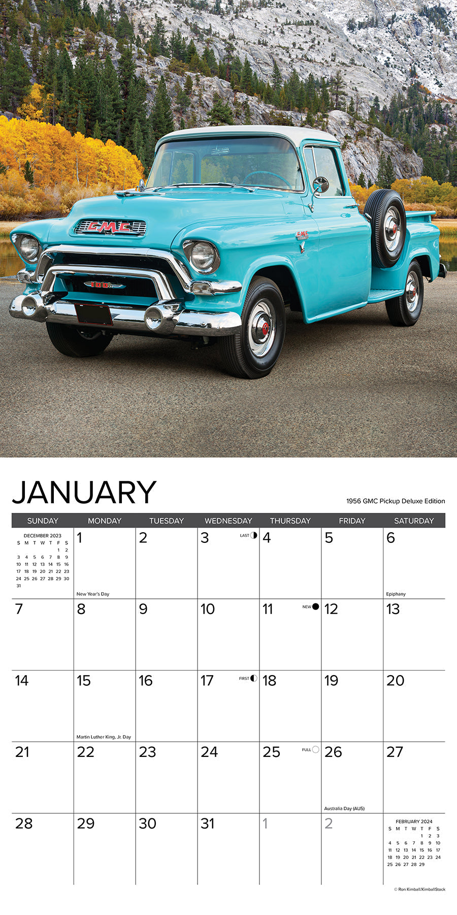 2024 Classic Cars & Trucks - Wall Calendar