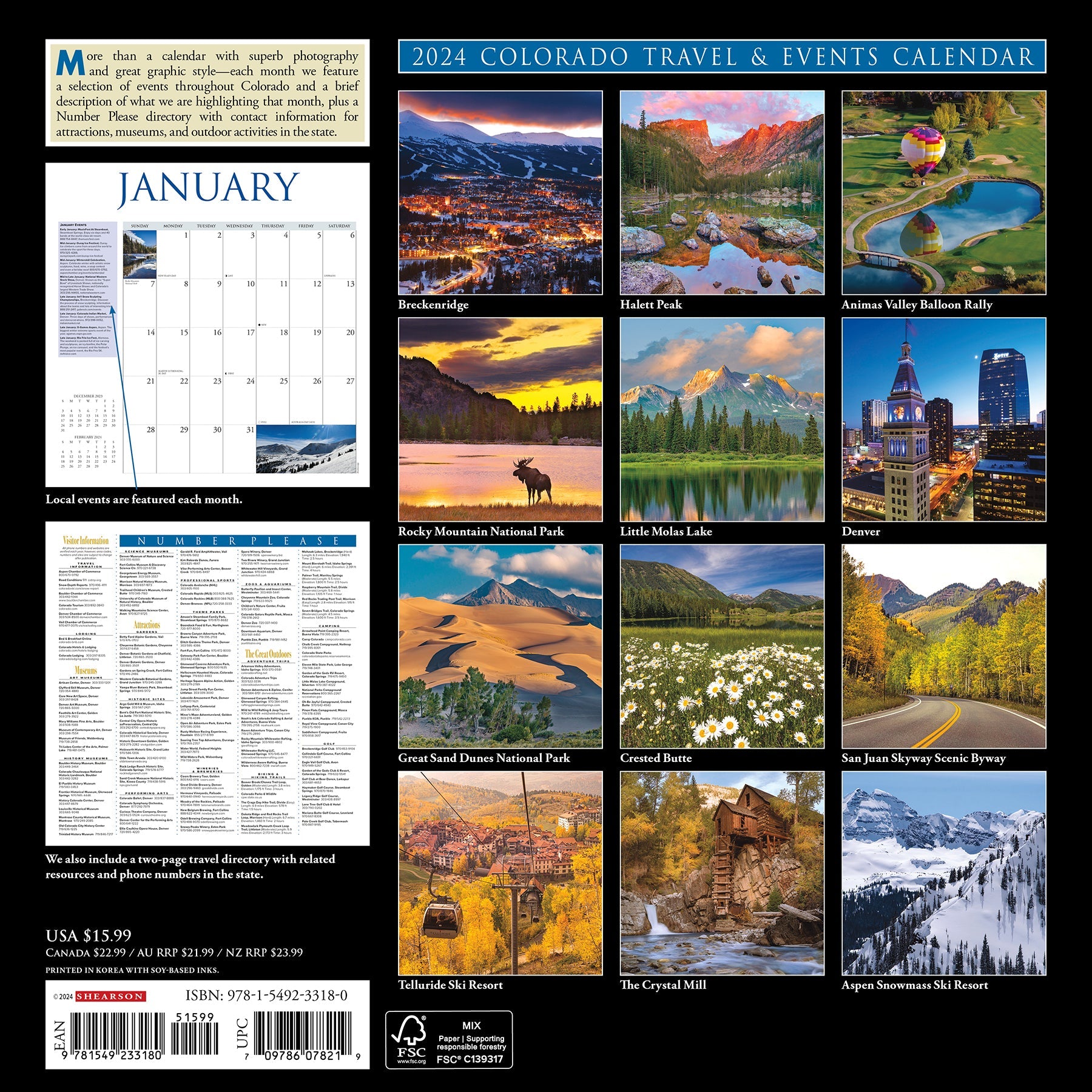 2024 Colorado - Wall Calendar