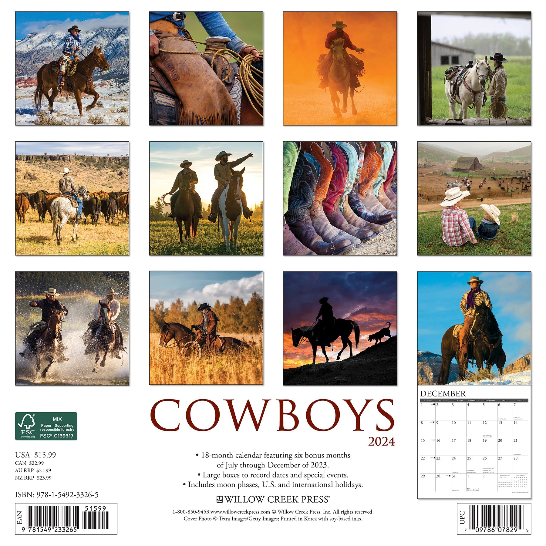2024 Cowboys - Wall Calendar