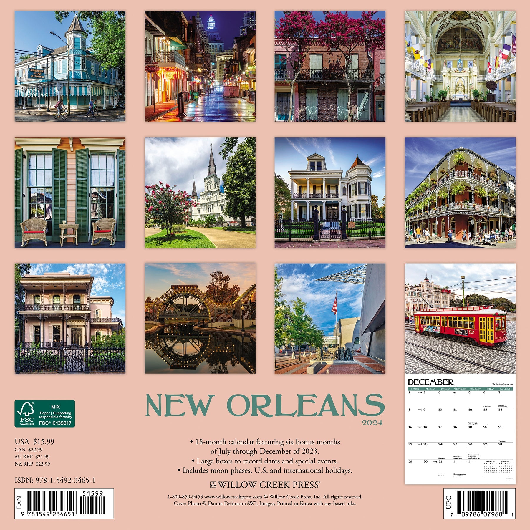 2024 New Orleans Wall Calendar