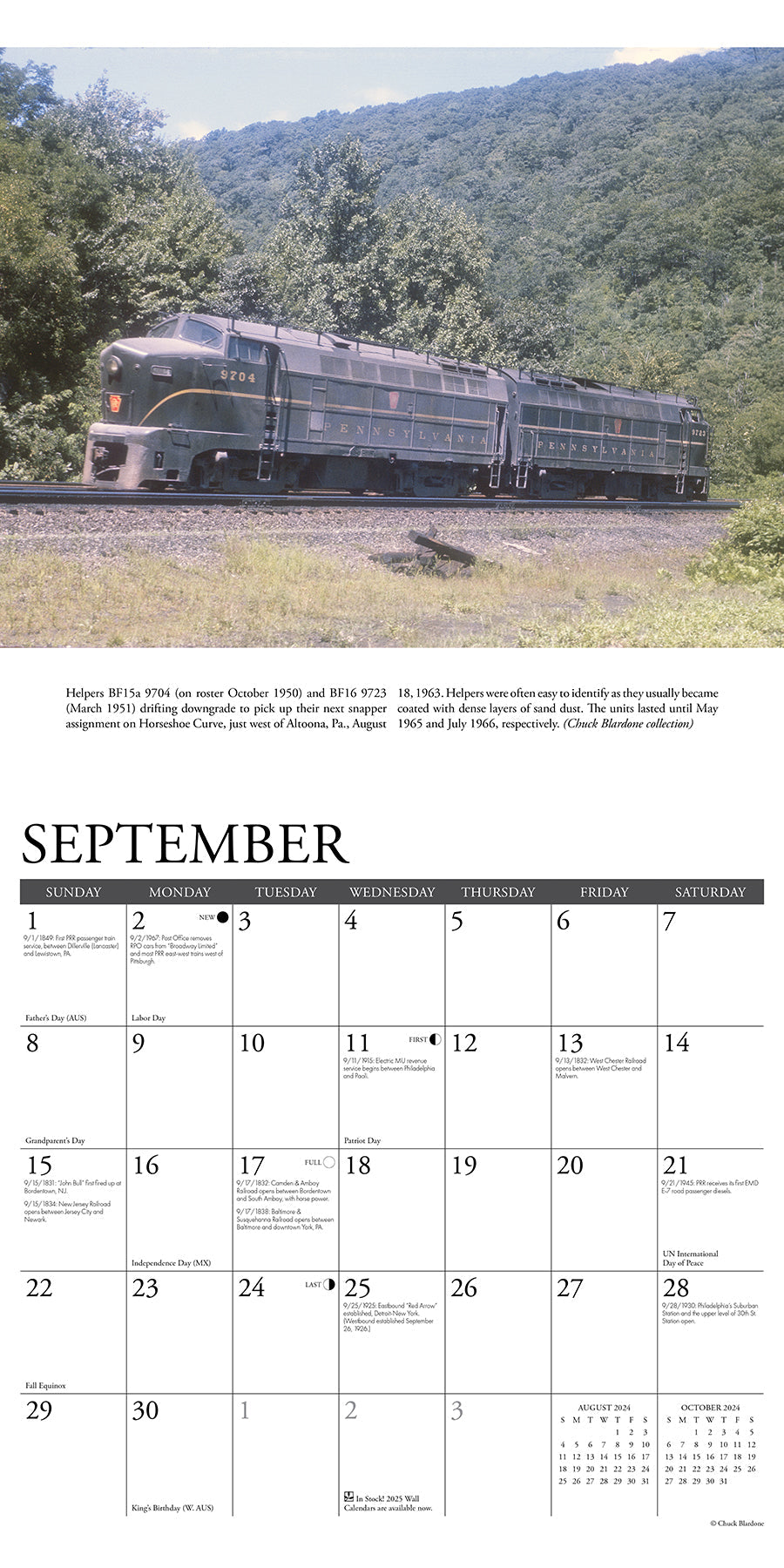 2024 Pennsylvania Railroad - Wall Calendar