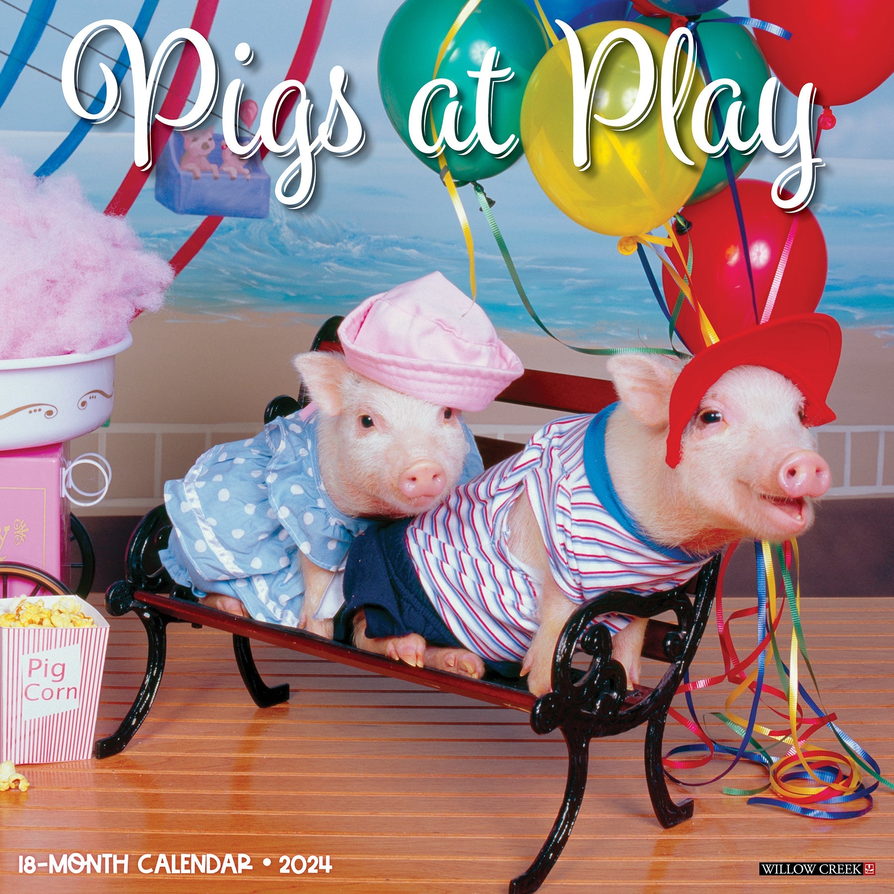 2024 Pigs at Play - Wall Calendar