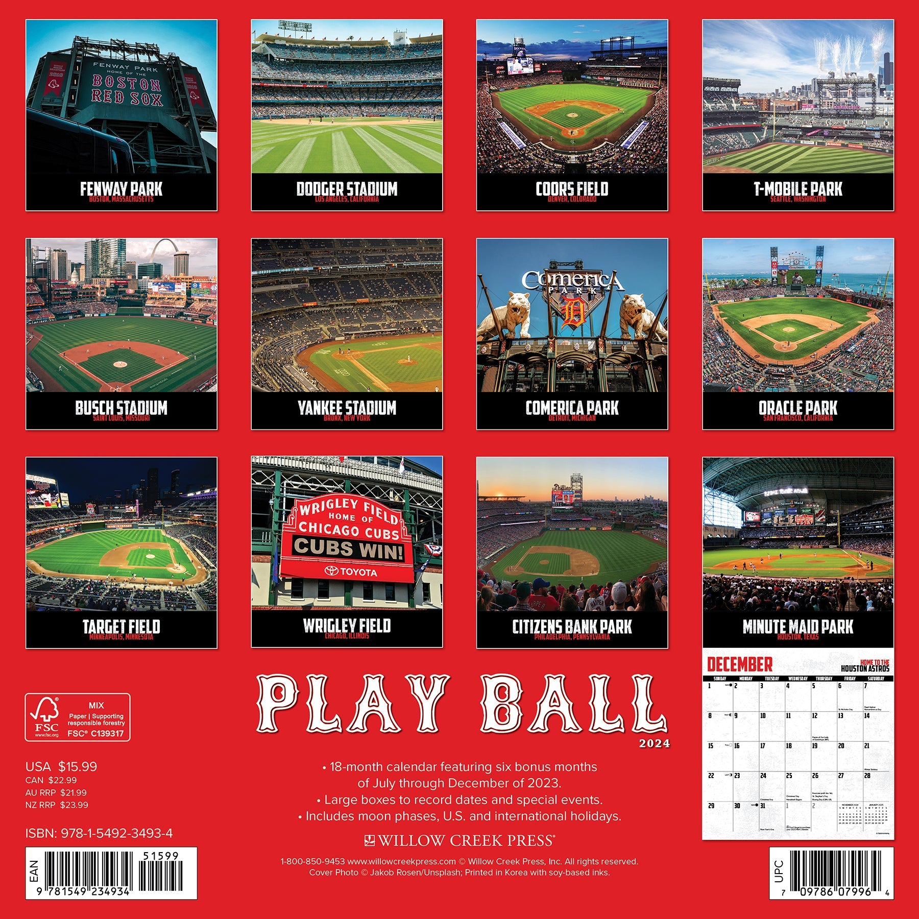 2024 Play Ball - Wall Calendar