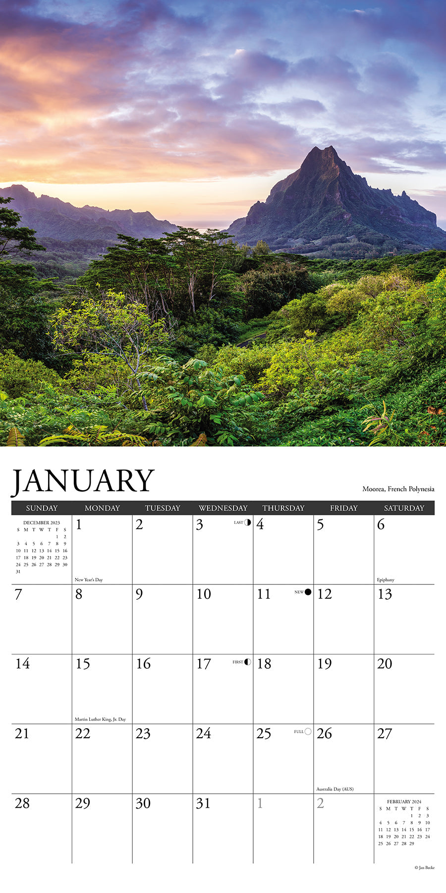 2024 Tropical Islands - Wall Calendar