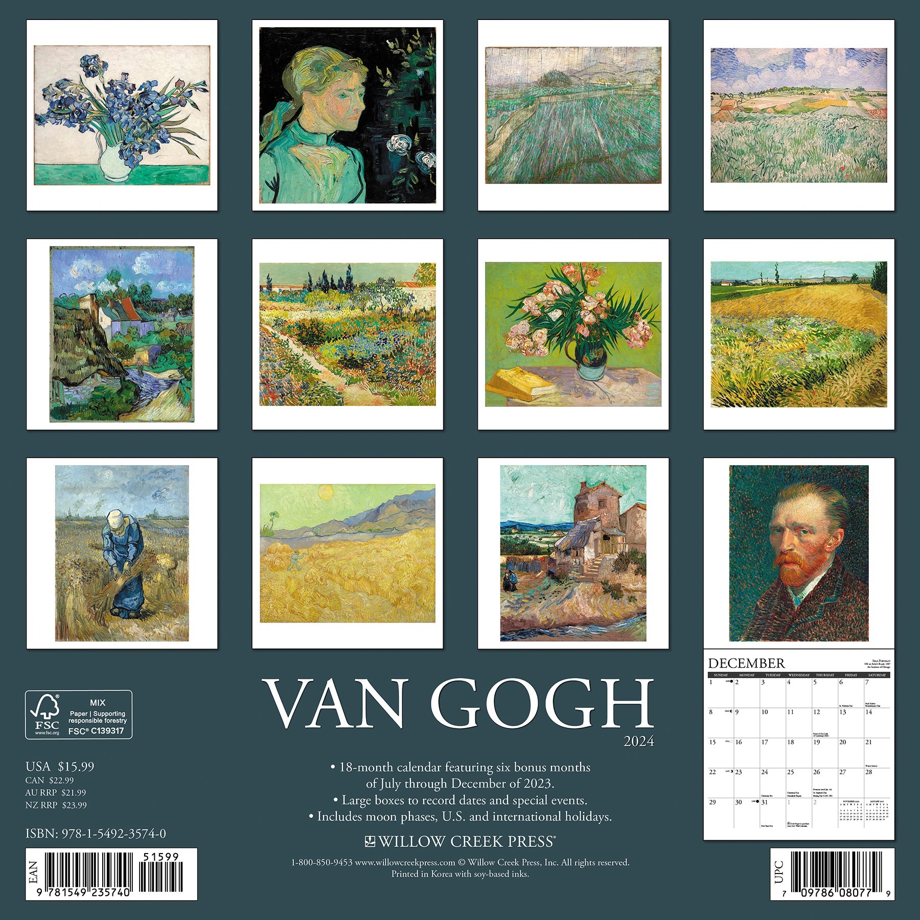 2024 Van Gogh - Wall Calendar