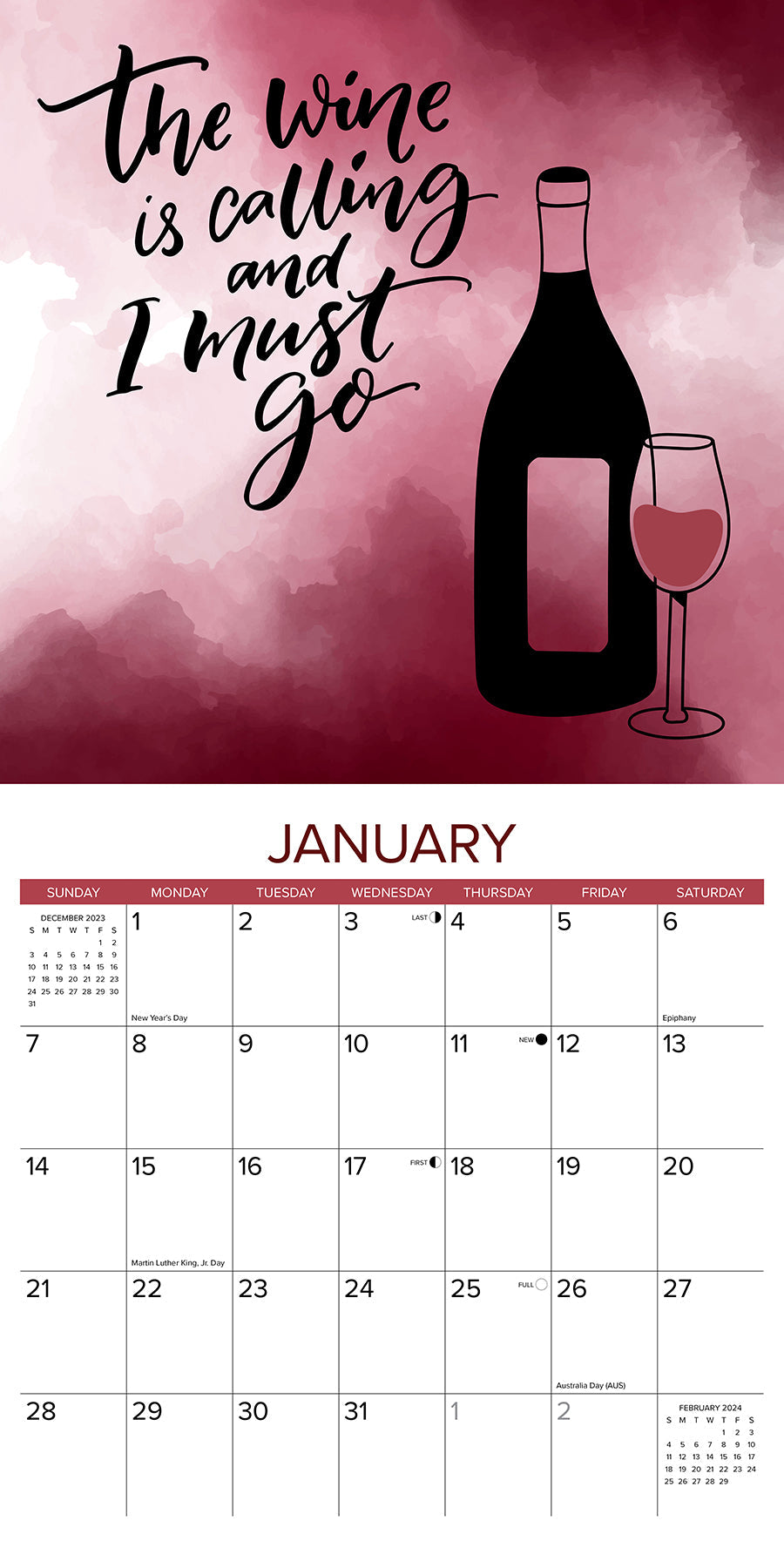 2024 Wine? Not - Wall Calendar