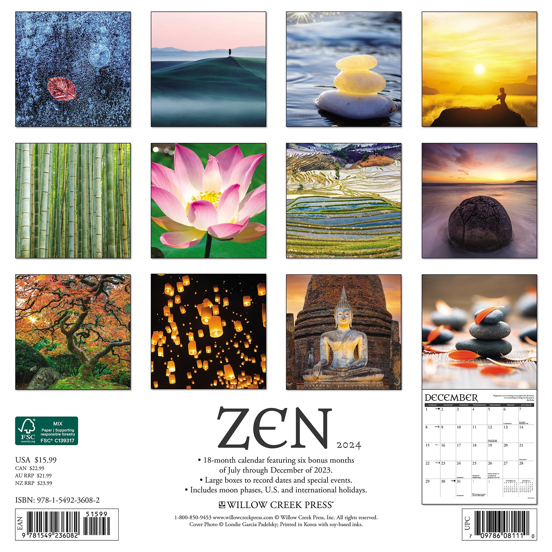 2024 Zen - Wall Calendar