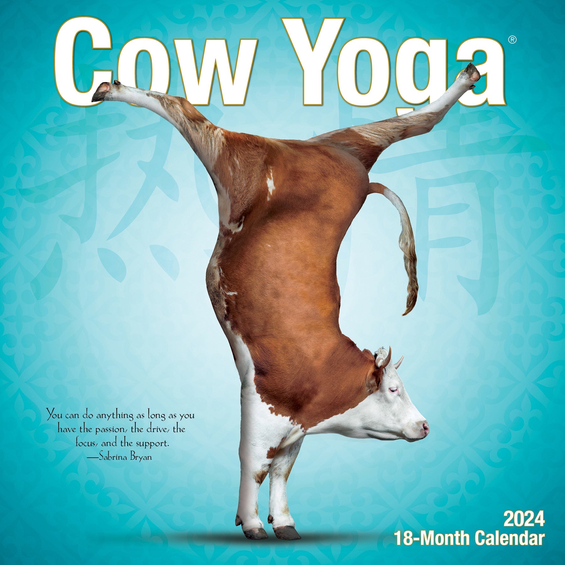2024 Cow Yoga - Mini Wall Calendar
