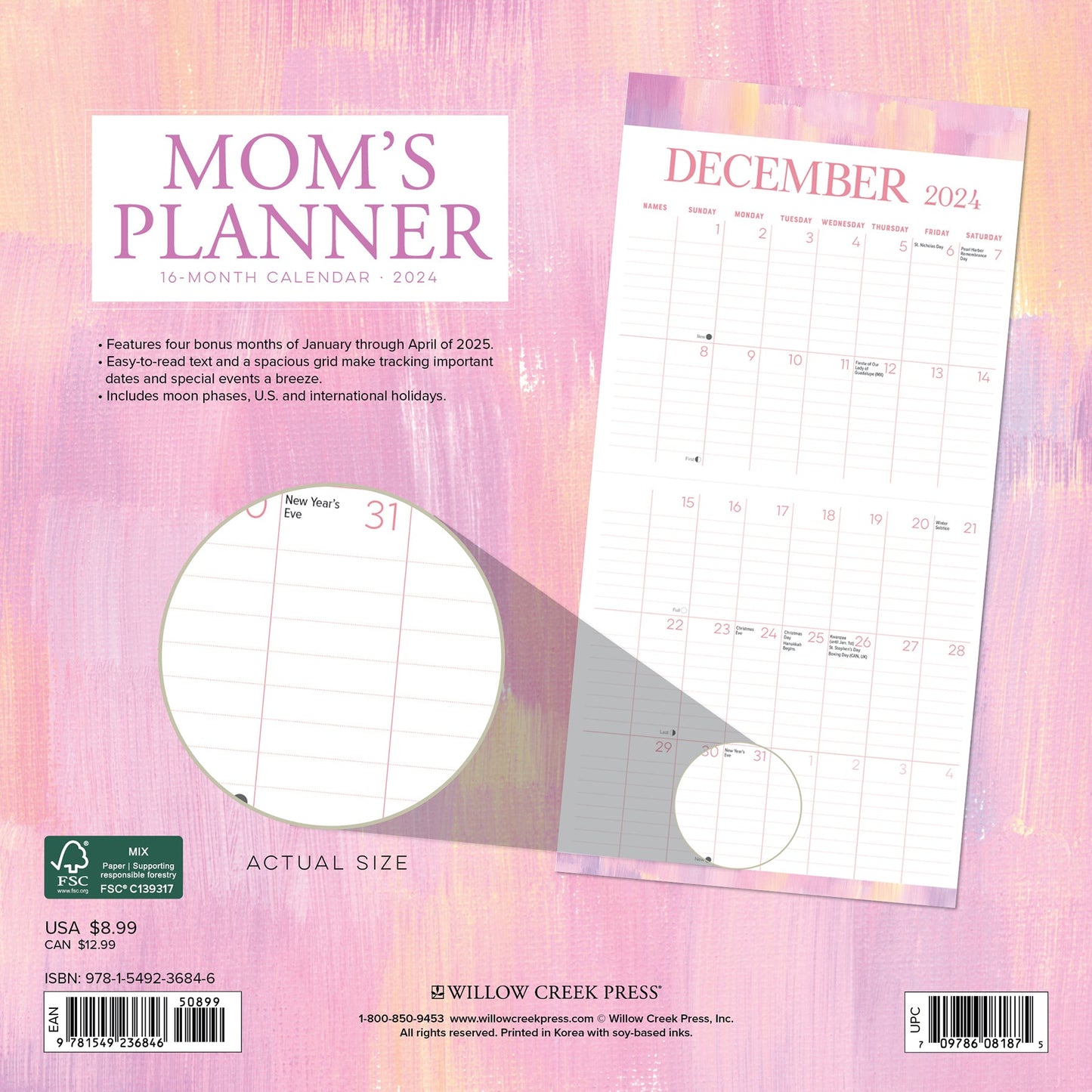 2024 Moms Planner Mini Wall Calendar