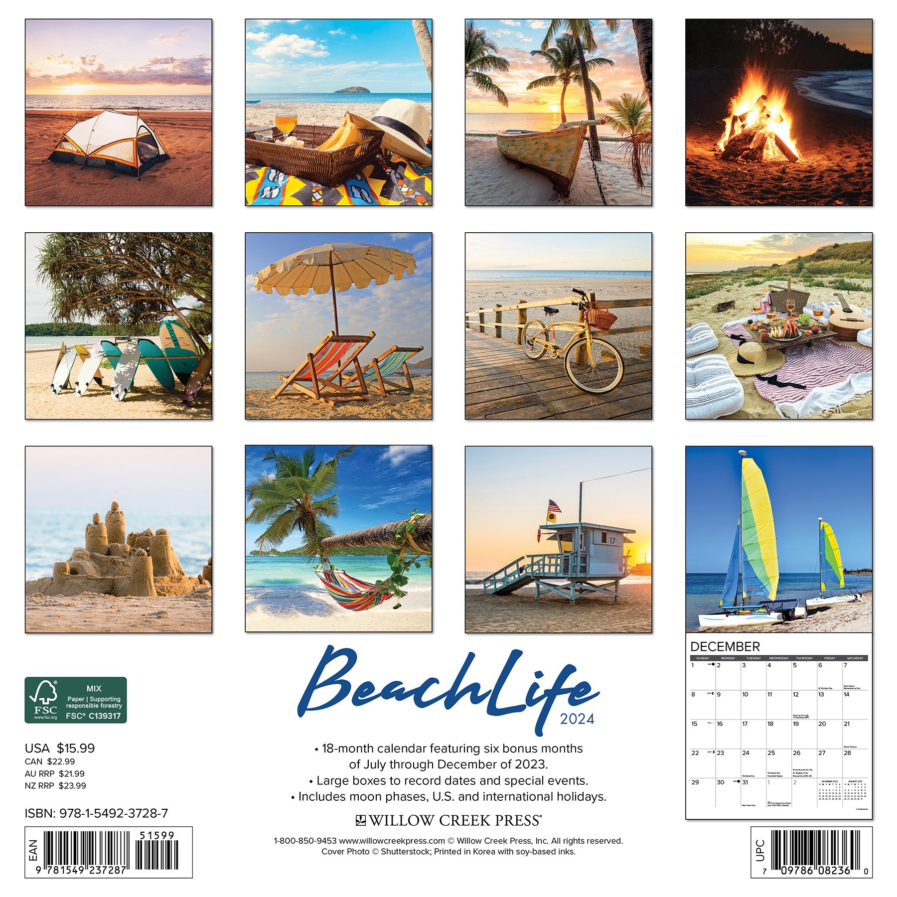 2024 Beach Life - Wall Calendar