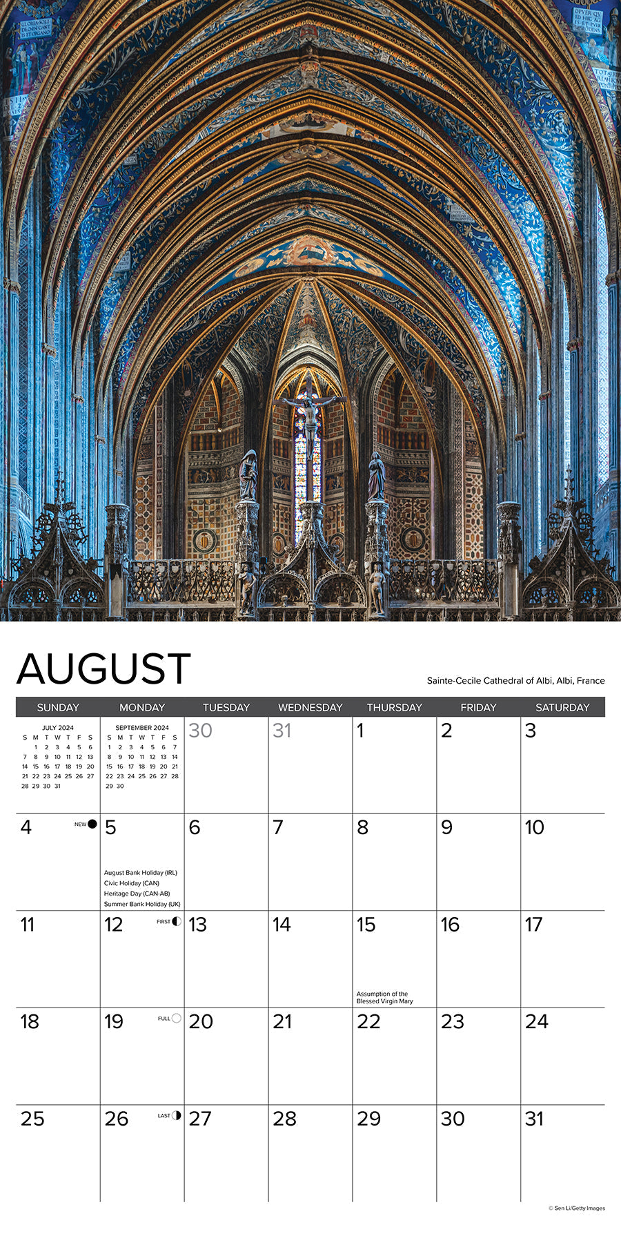 2024 Cathedrals - Wall Calendar