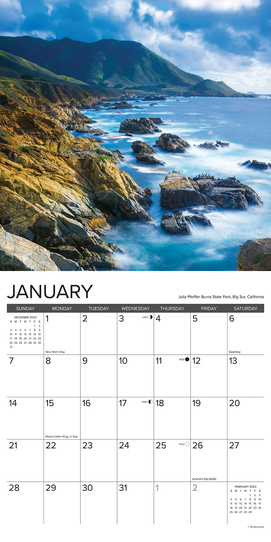 2024 Pacific Coast - Wall Calendar
