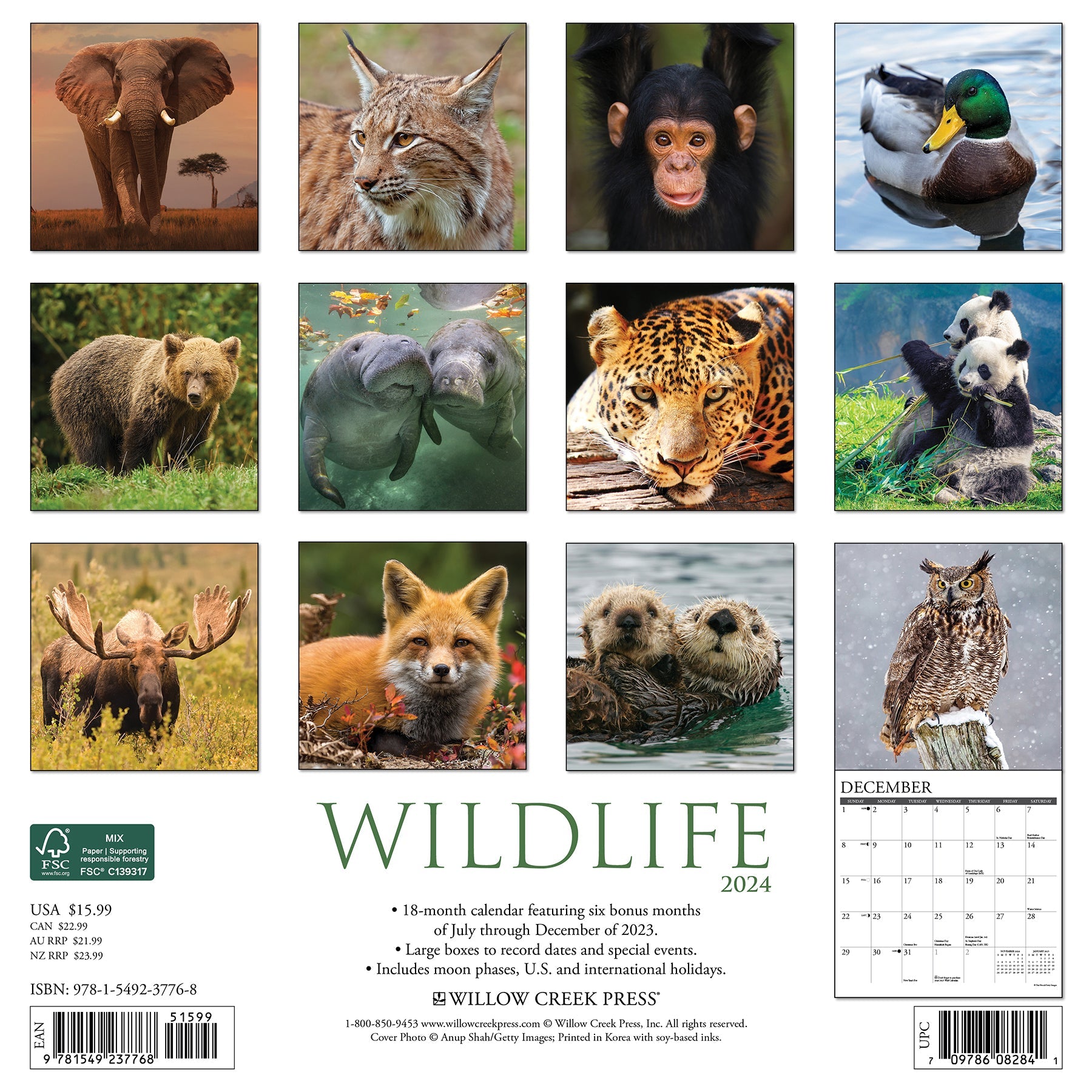 2024 Wildlife - Wall Calendar
